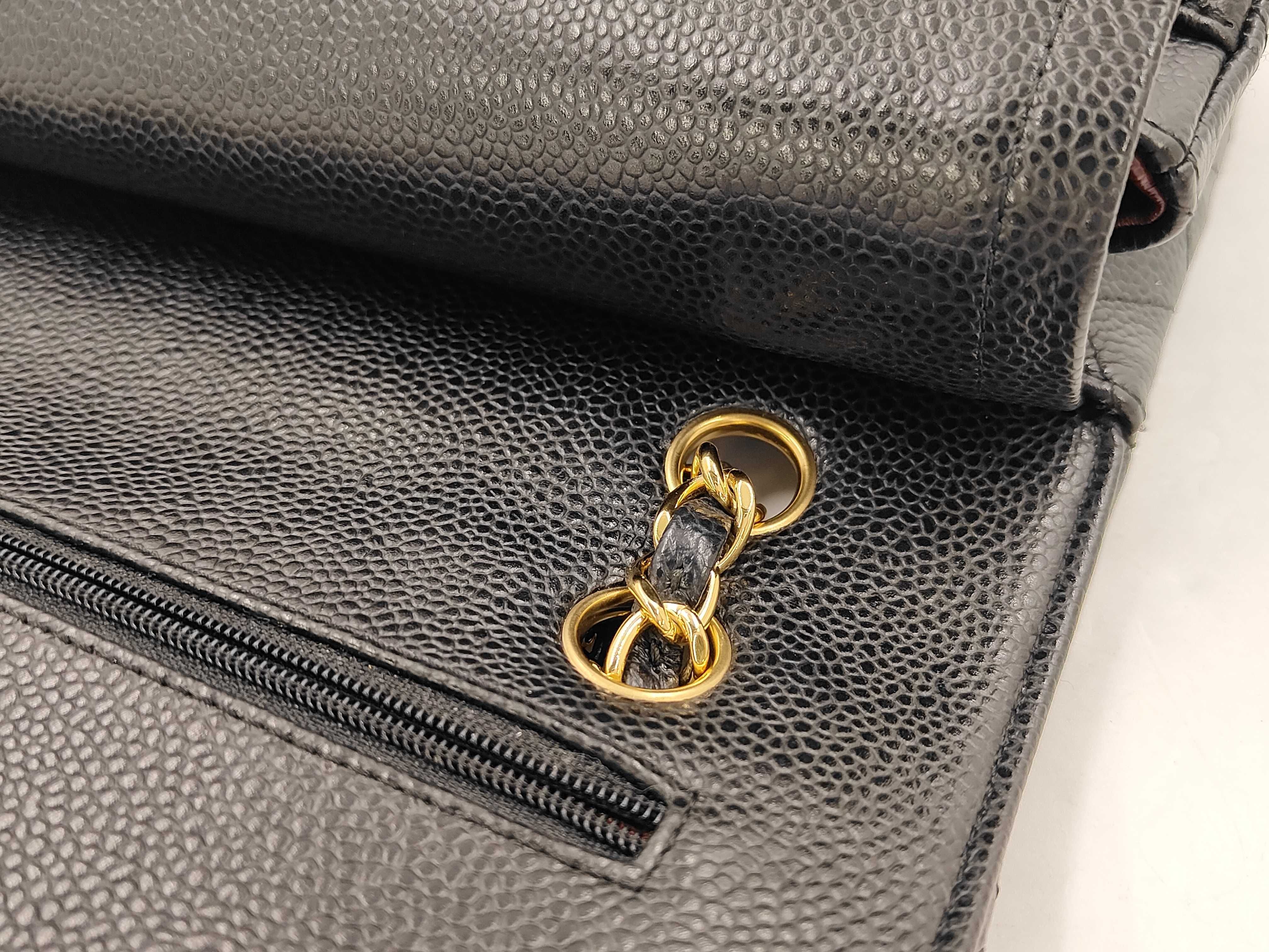 CF Jumbo Black Matelassé Lambskin Shoulder Bag — view 5
