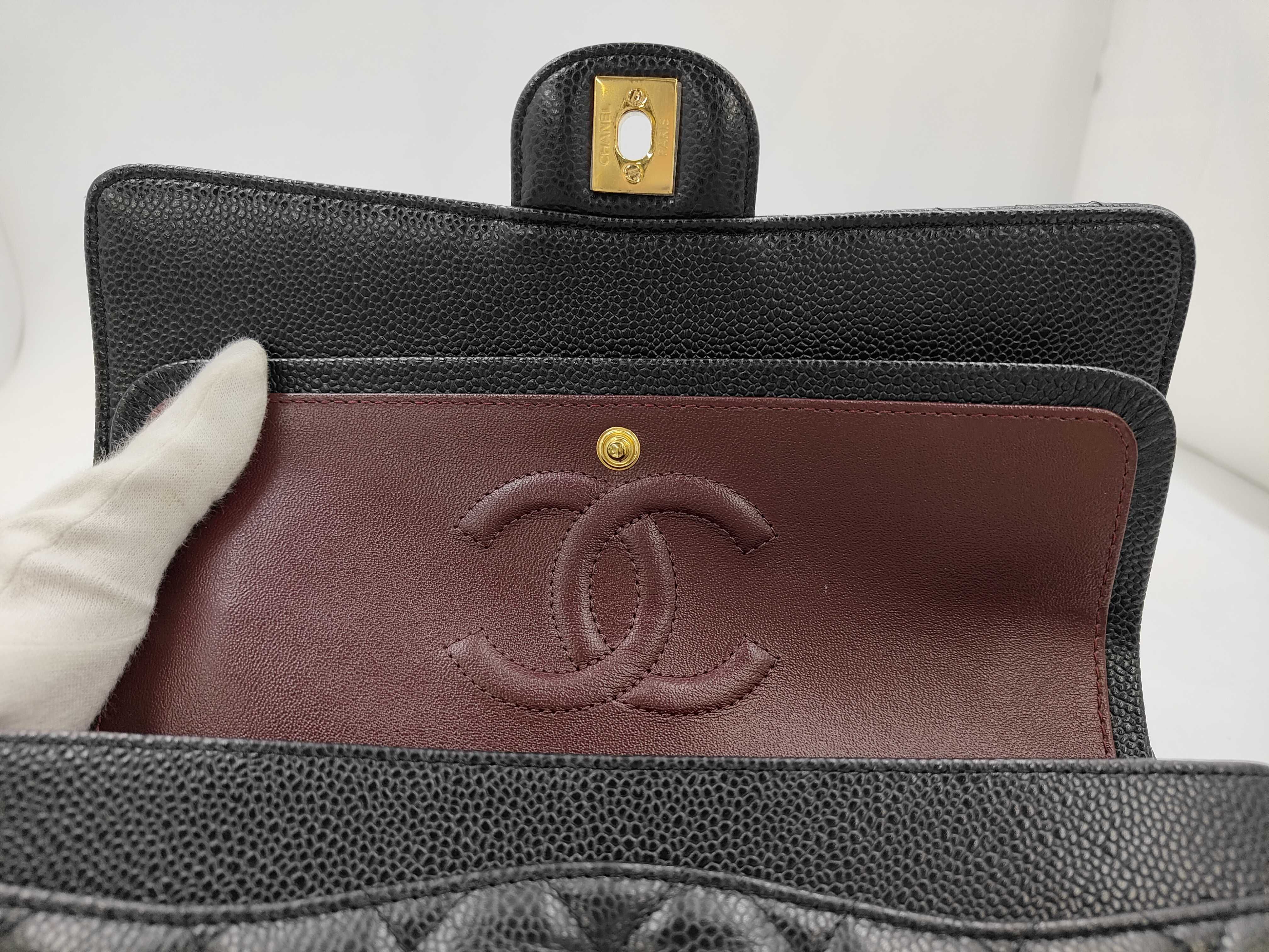 CF Jumbo Black Matelassé Lambskin Shoulder Bag — view 8