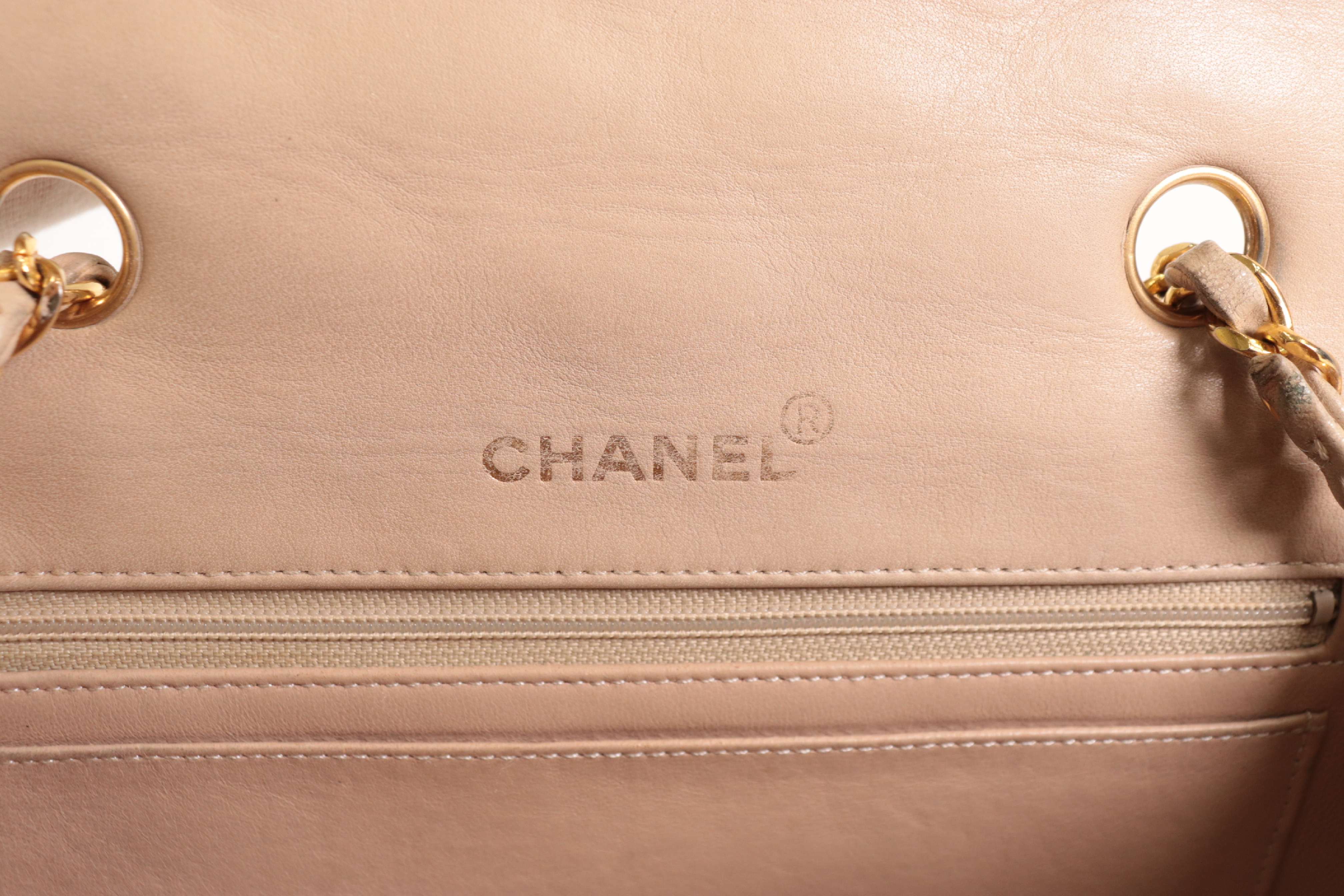Diana 22 Lambskin Beige Shoulder Bag (Serial No. 2) — view 8