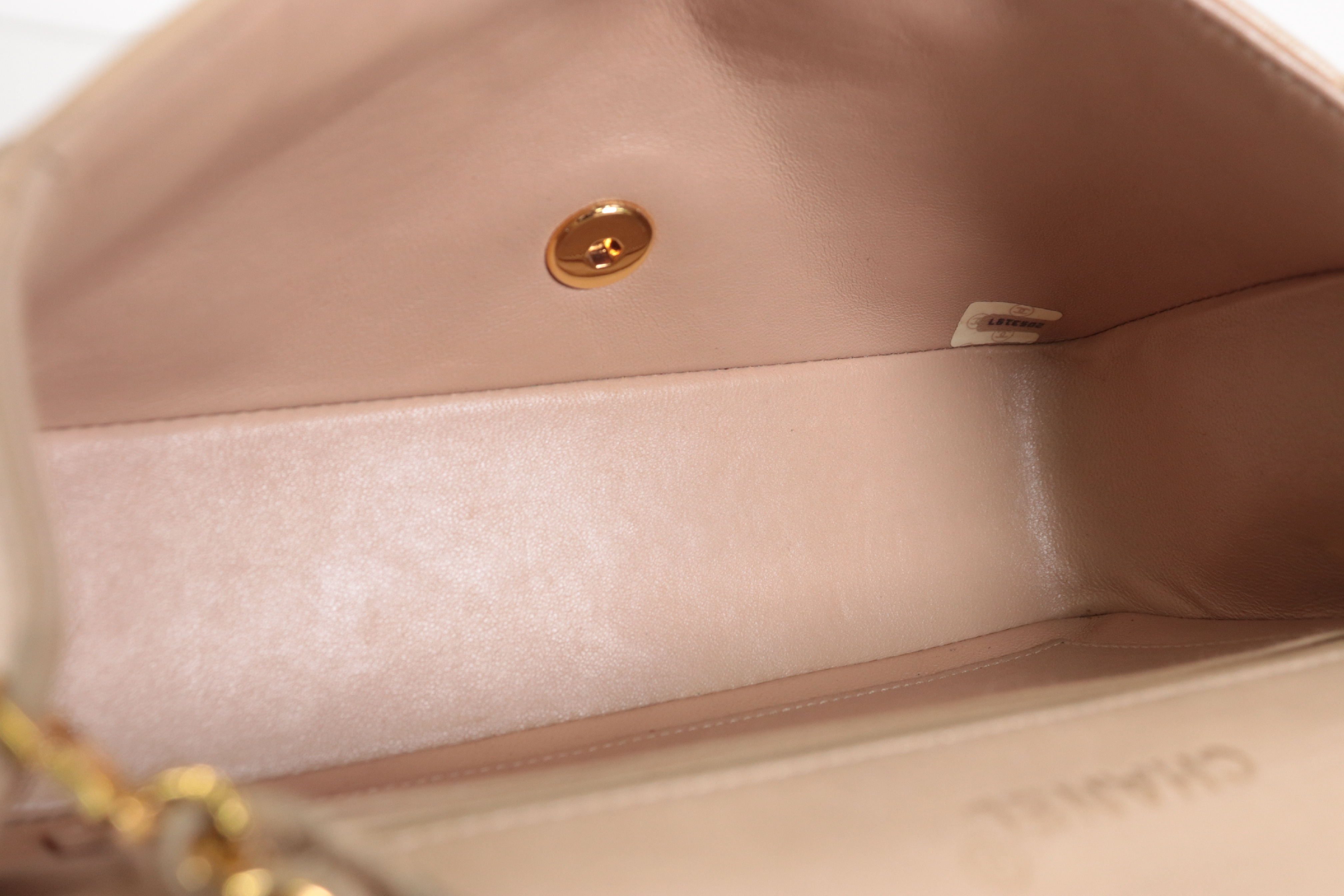 Diana 22 Lambskin Beige Shoulder Bag (Serial No. 2) — view 9