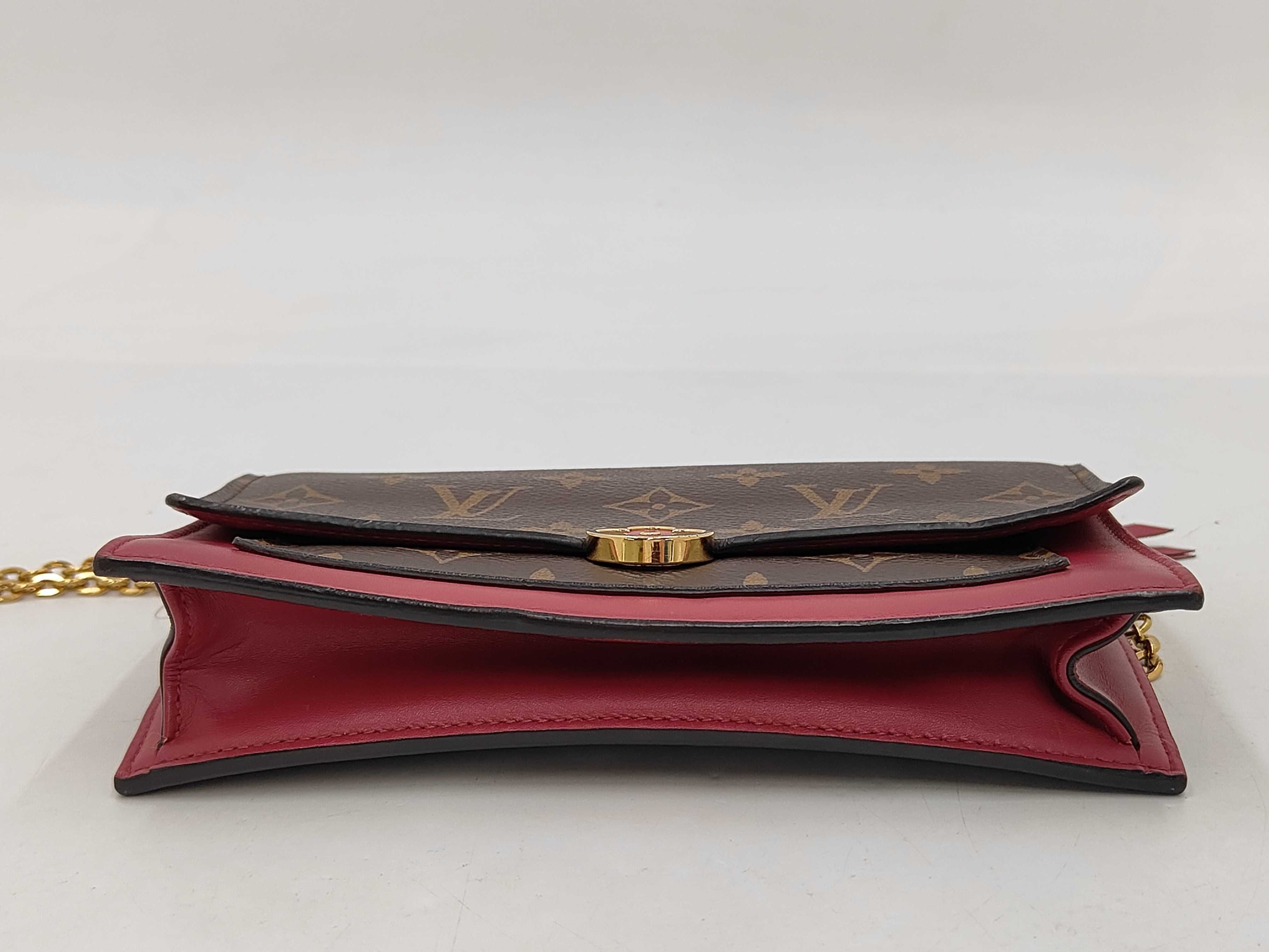 Monogram Louis Vuitton Monogram Portefeuille Flore Chain Fuchsia SN0159 Shoulder Bag — view 4