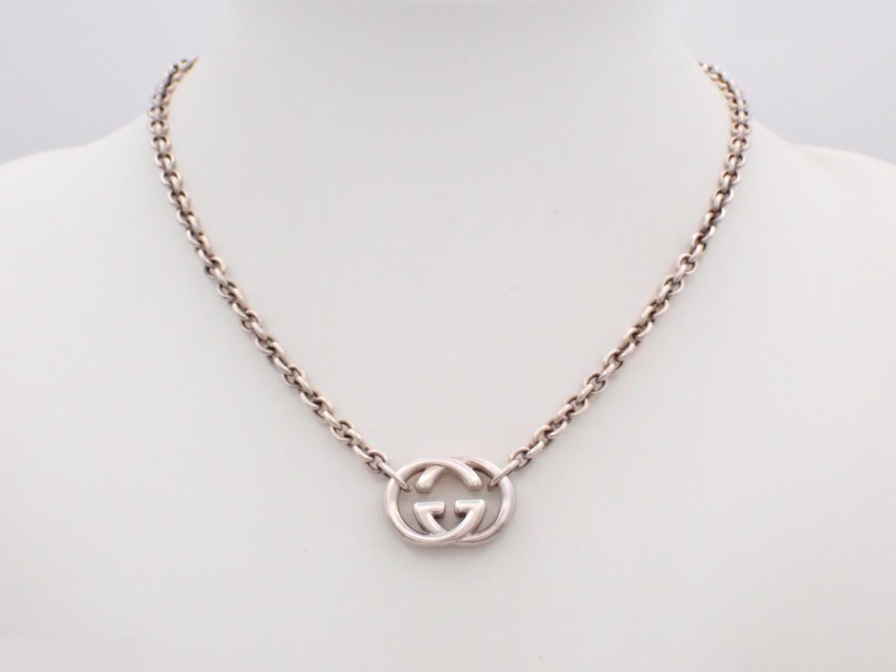 Interlocking G Chain Necklace, Ag925, 29.6g — view 3