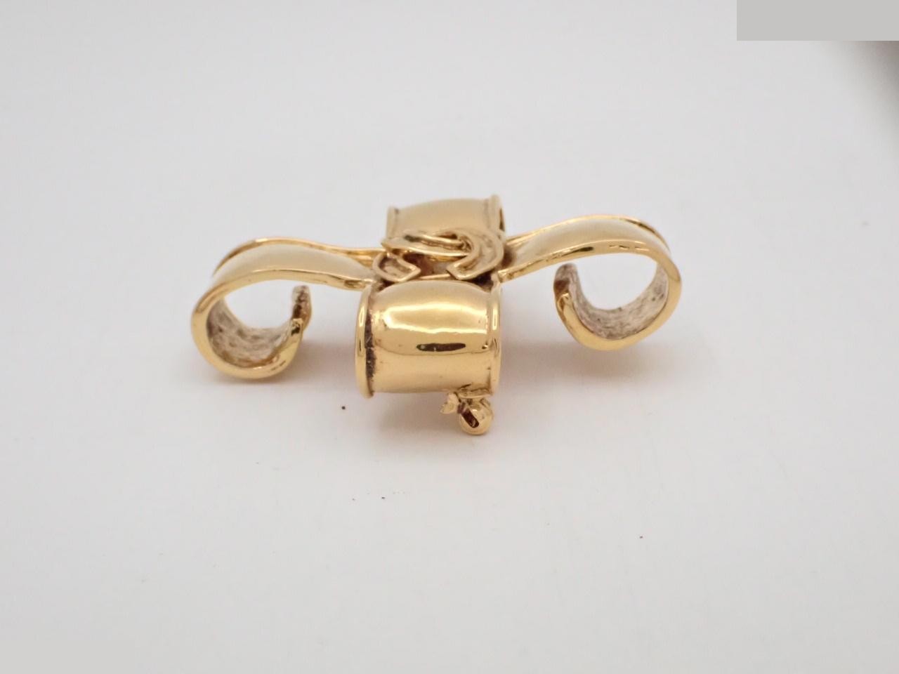 Coco Mark Gold Brooch — view 3