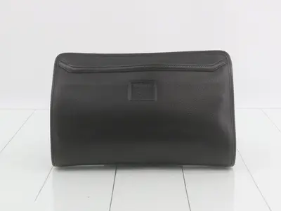 Second bag, Nova Check pattern, leather, black