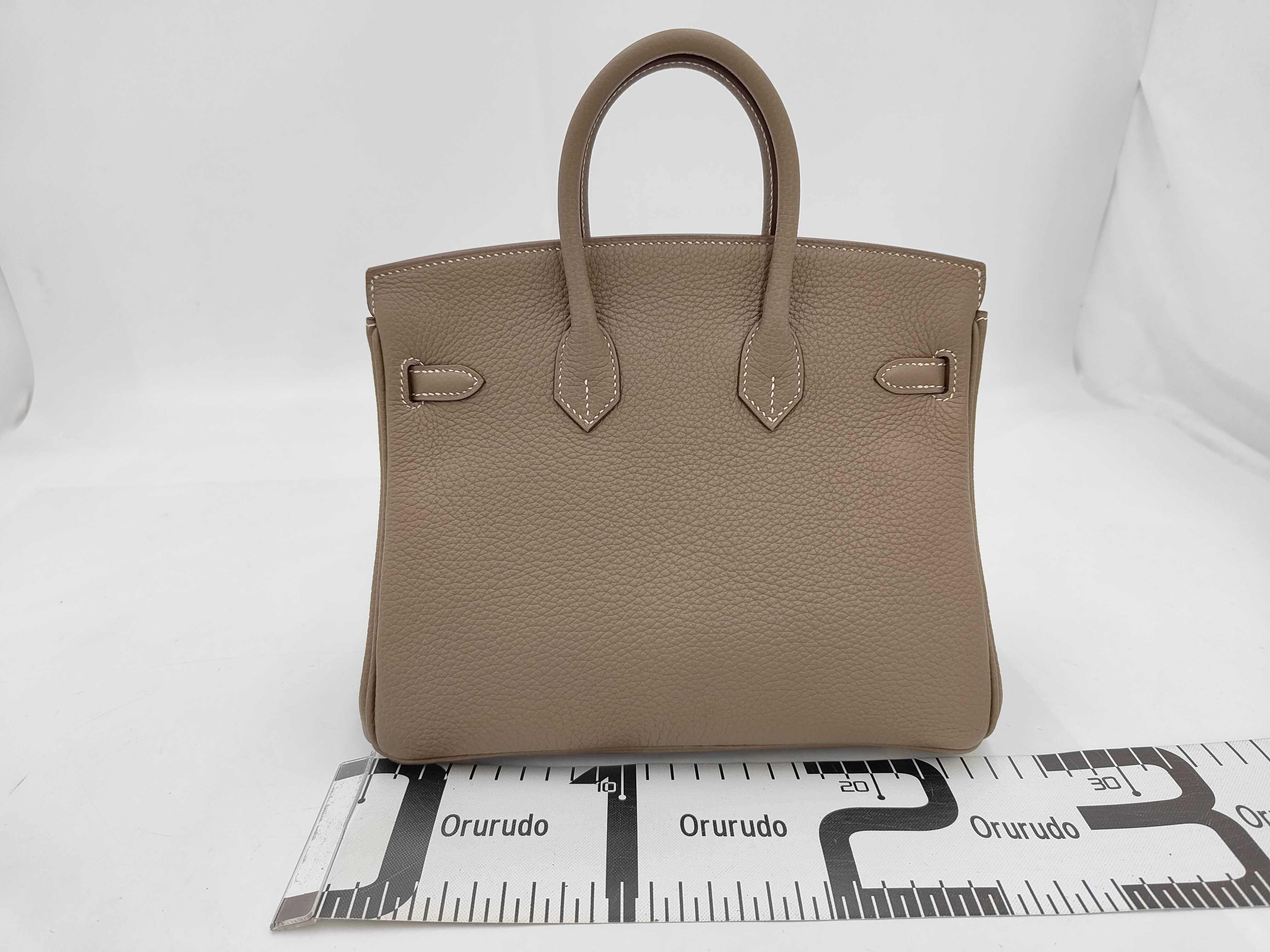 Birkin 25 G stamp Etoupe Togo handbag — view 2