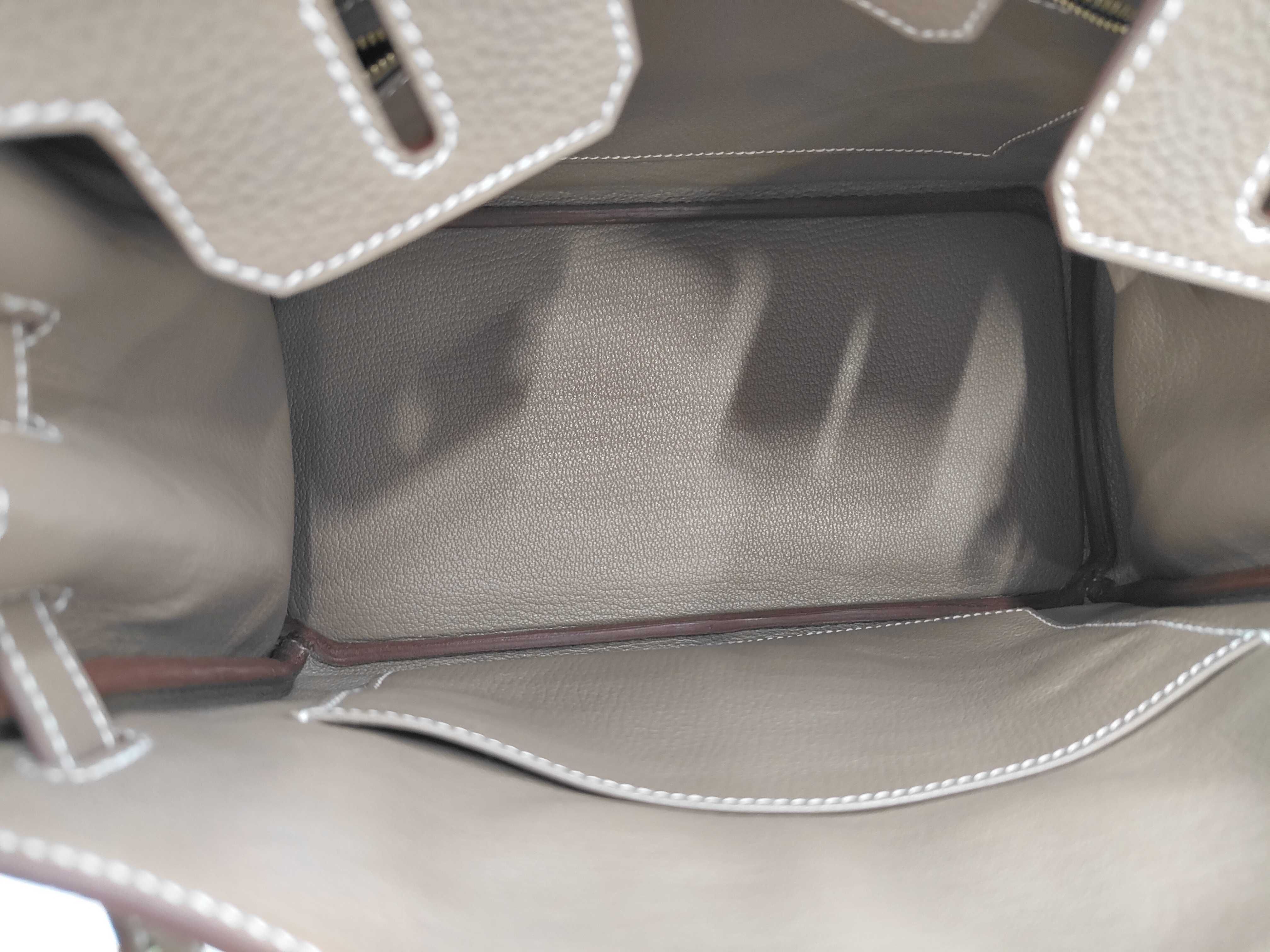 Birkin 25 G stamp Etoupe Togo handbag — view 8