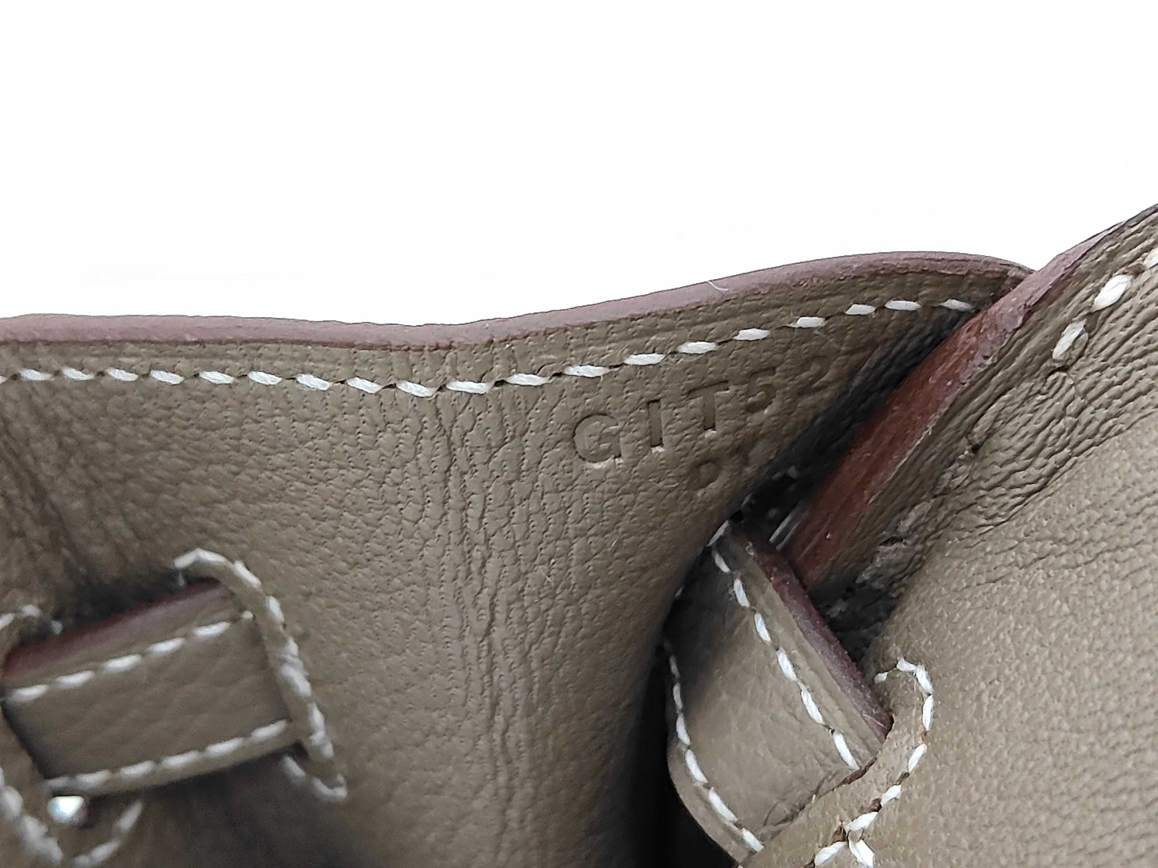 Birkin 25 G stamp Etoupe Togo handbag — view 10
