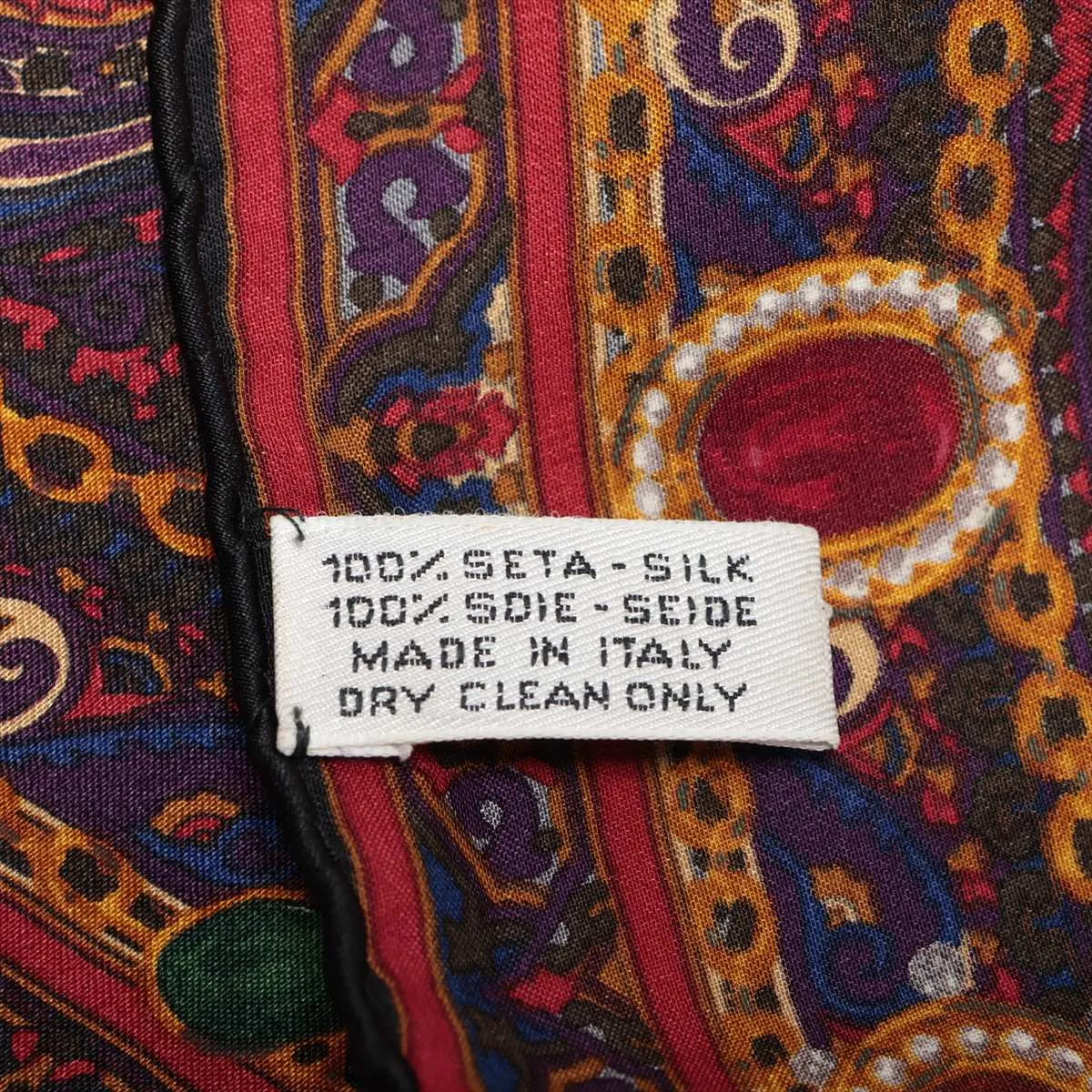 Gripore Scarf Silk Black x Multicolor Thread — view 6