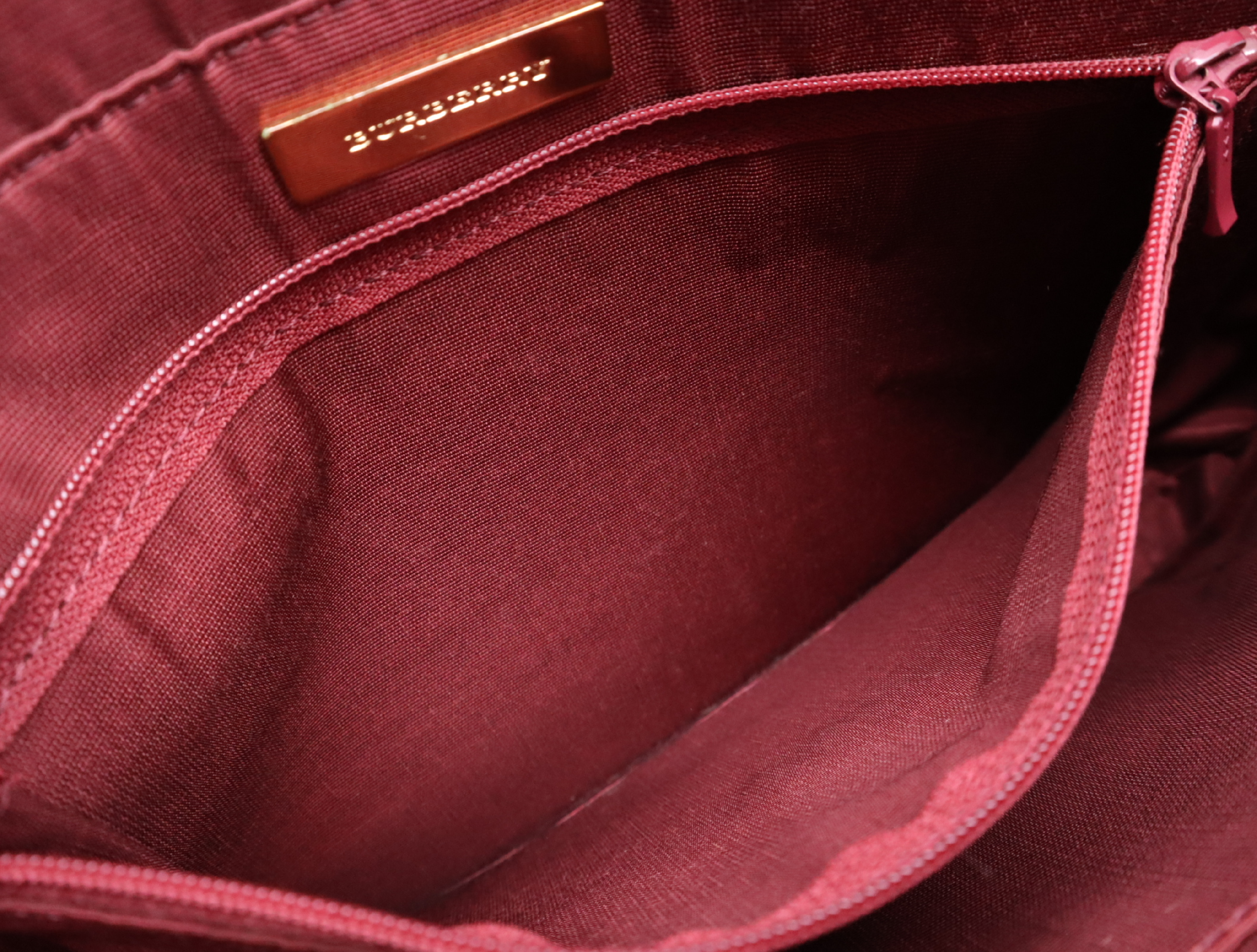 Canvas x Leather Nova Check Tote Bag, Red, Gold Hardware — view 15