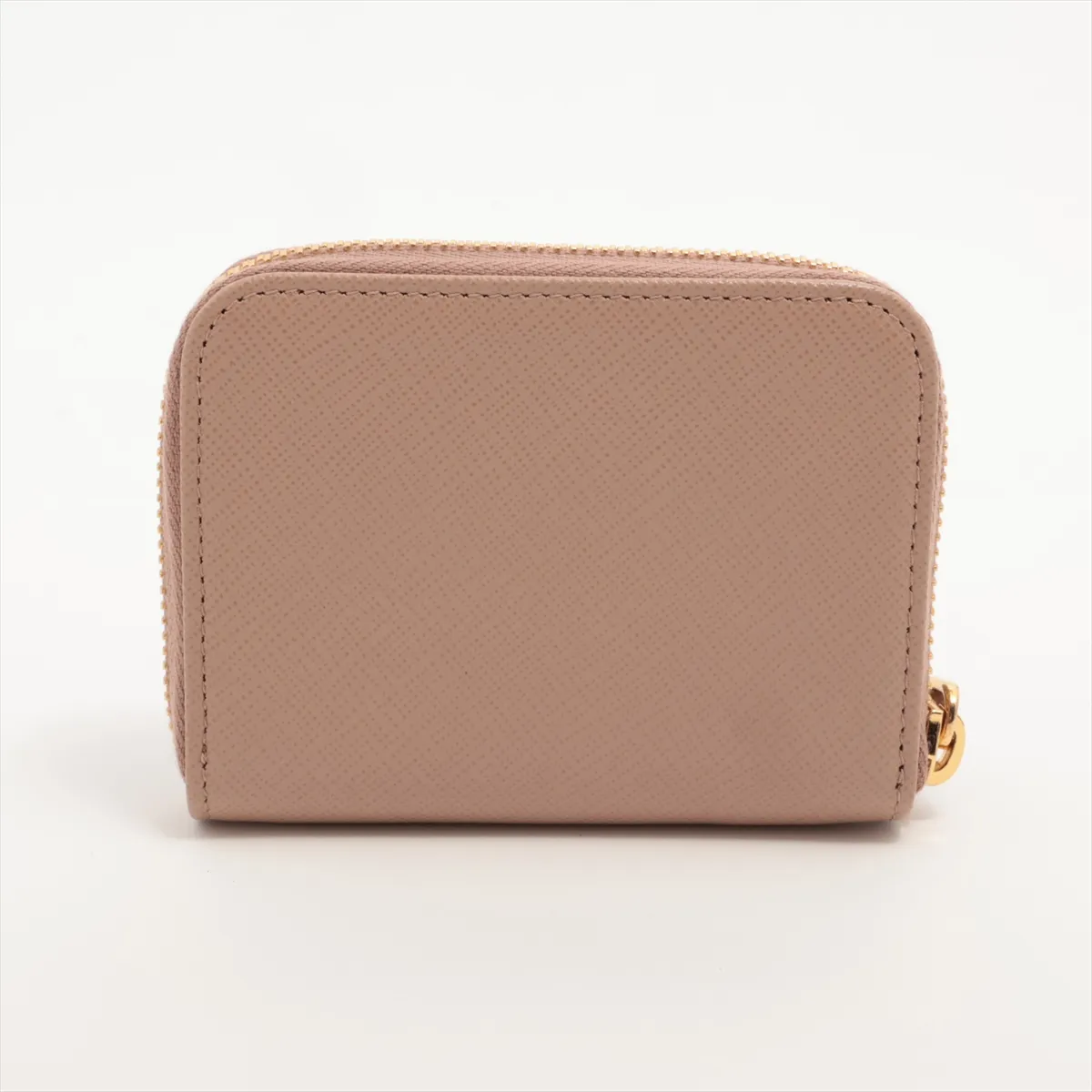 Saffiano Metal 1MM268 Leather Coin Case Beige — view 2