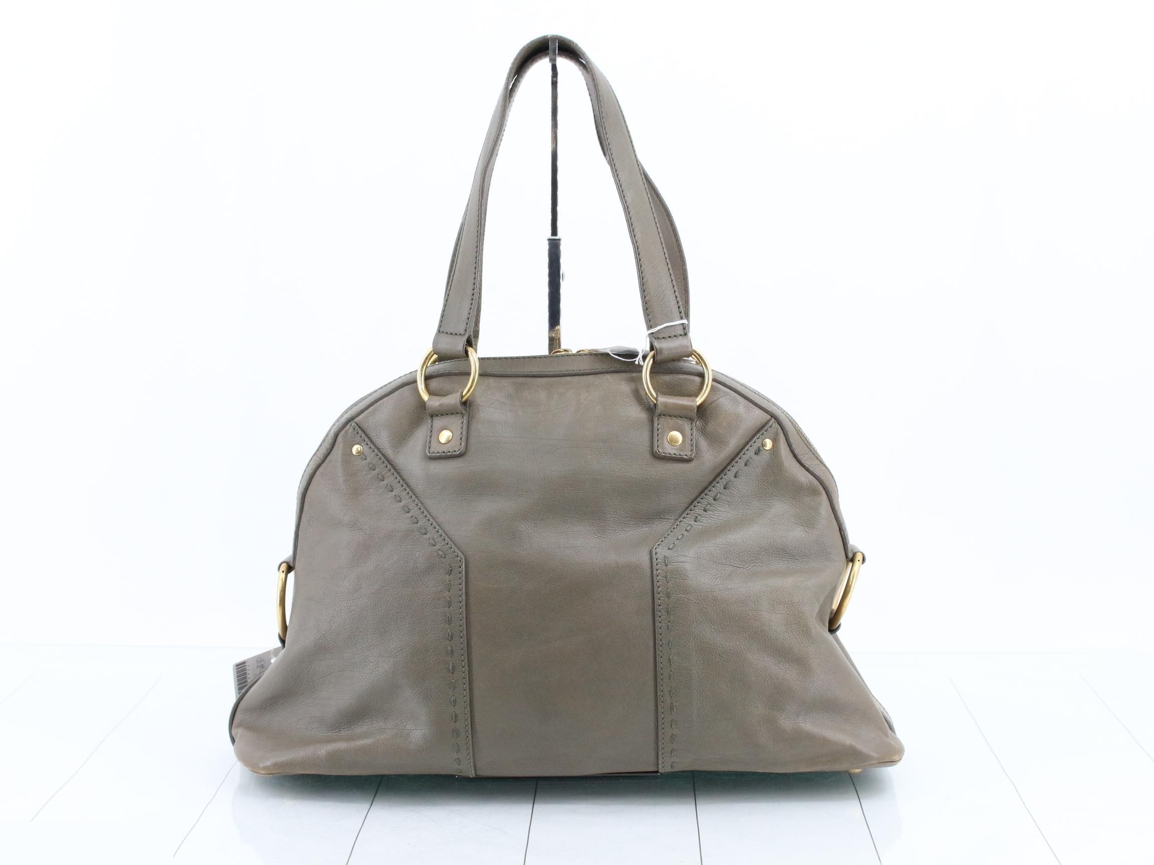 Muse Bag Leather Handbag Khaki — view 2