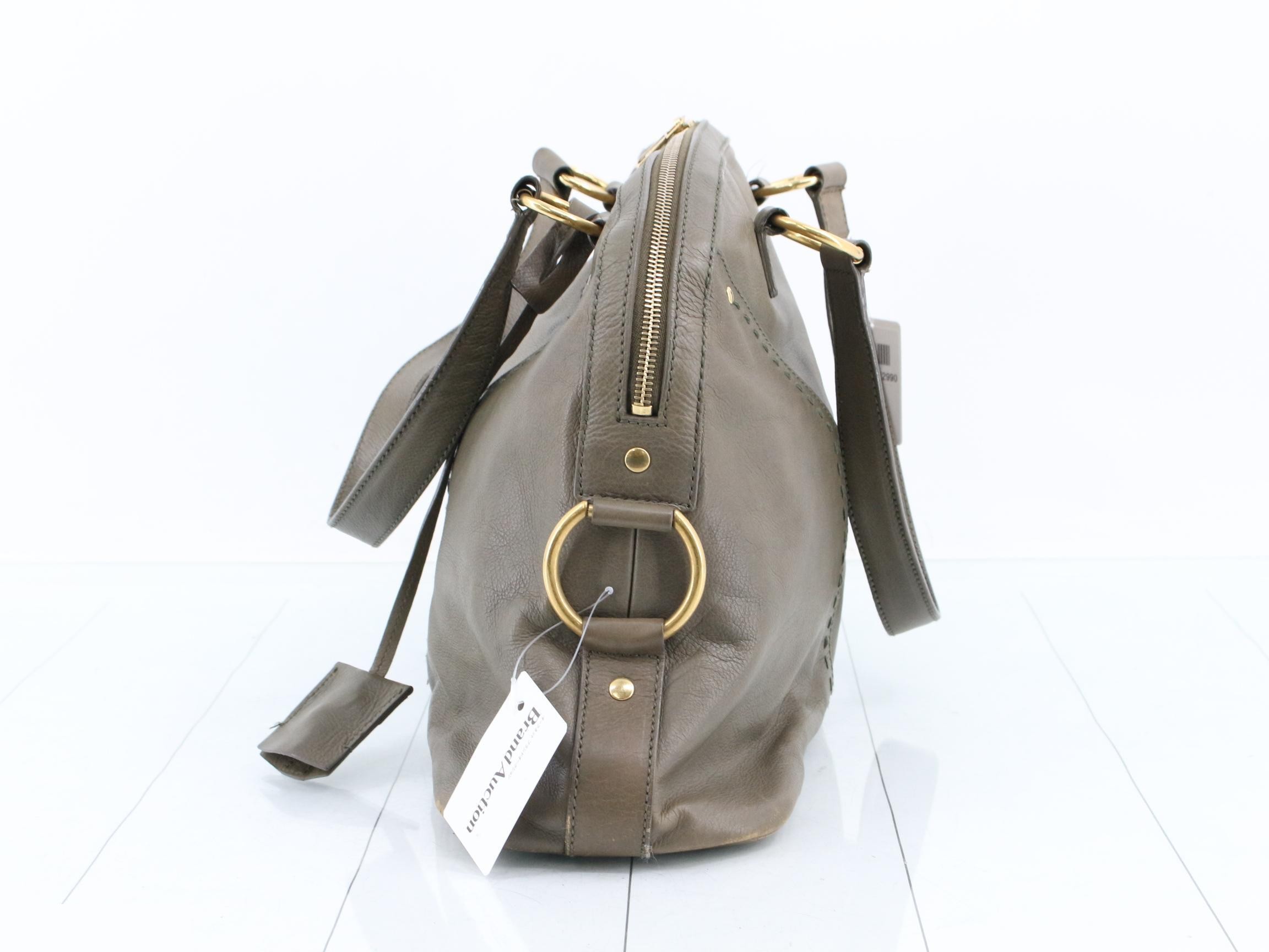 Muse Bag Leather Handbag Khaki — view 3
