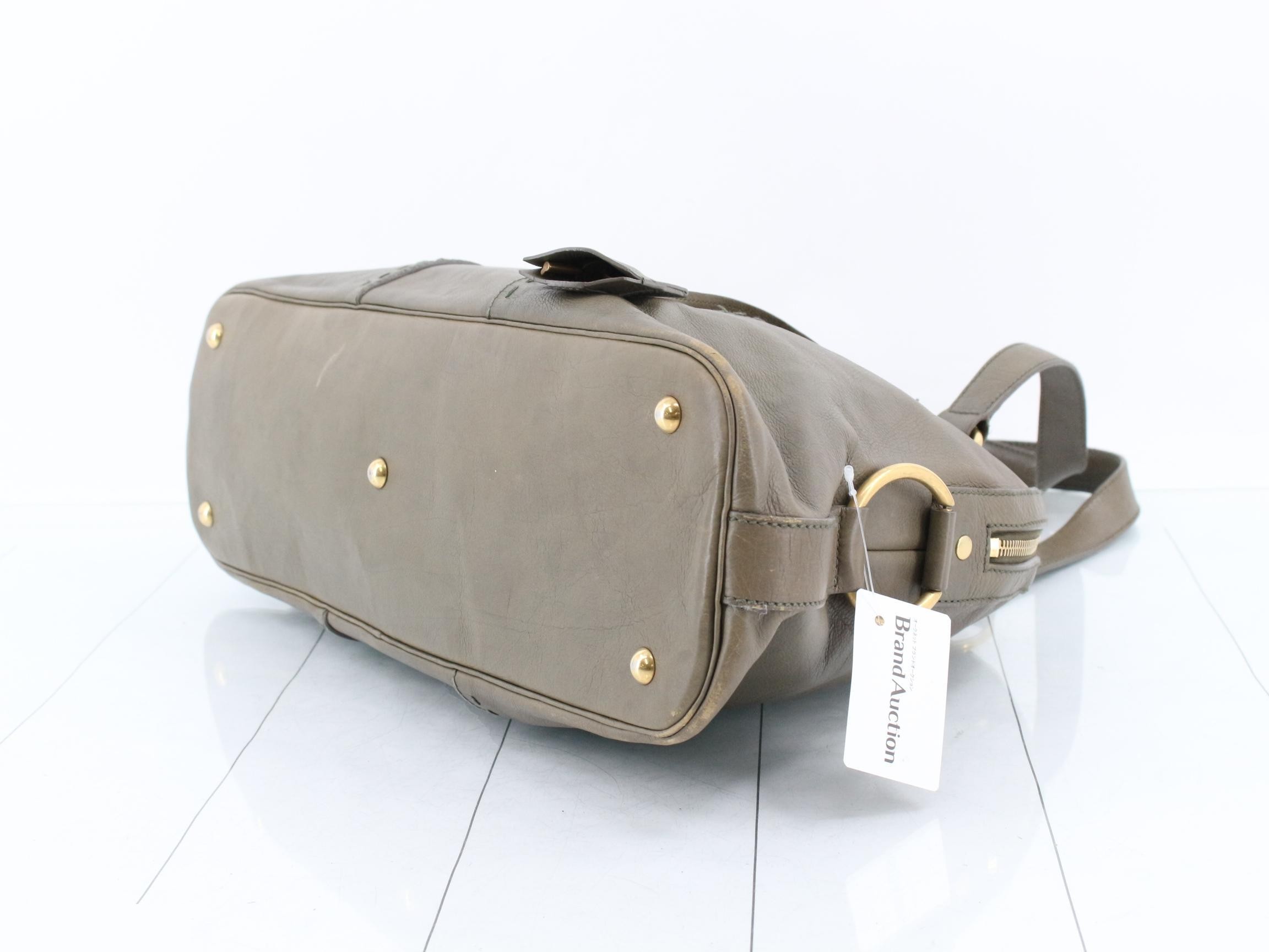 Muse Bag Leather Handbag Khaki — view 6