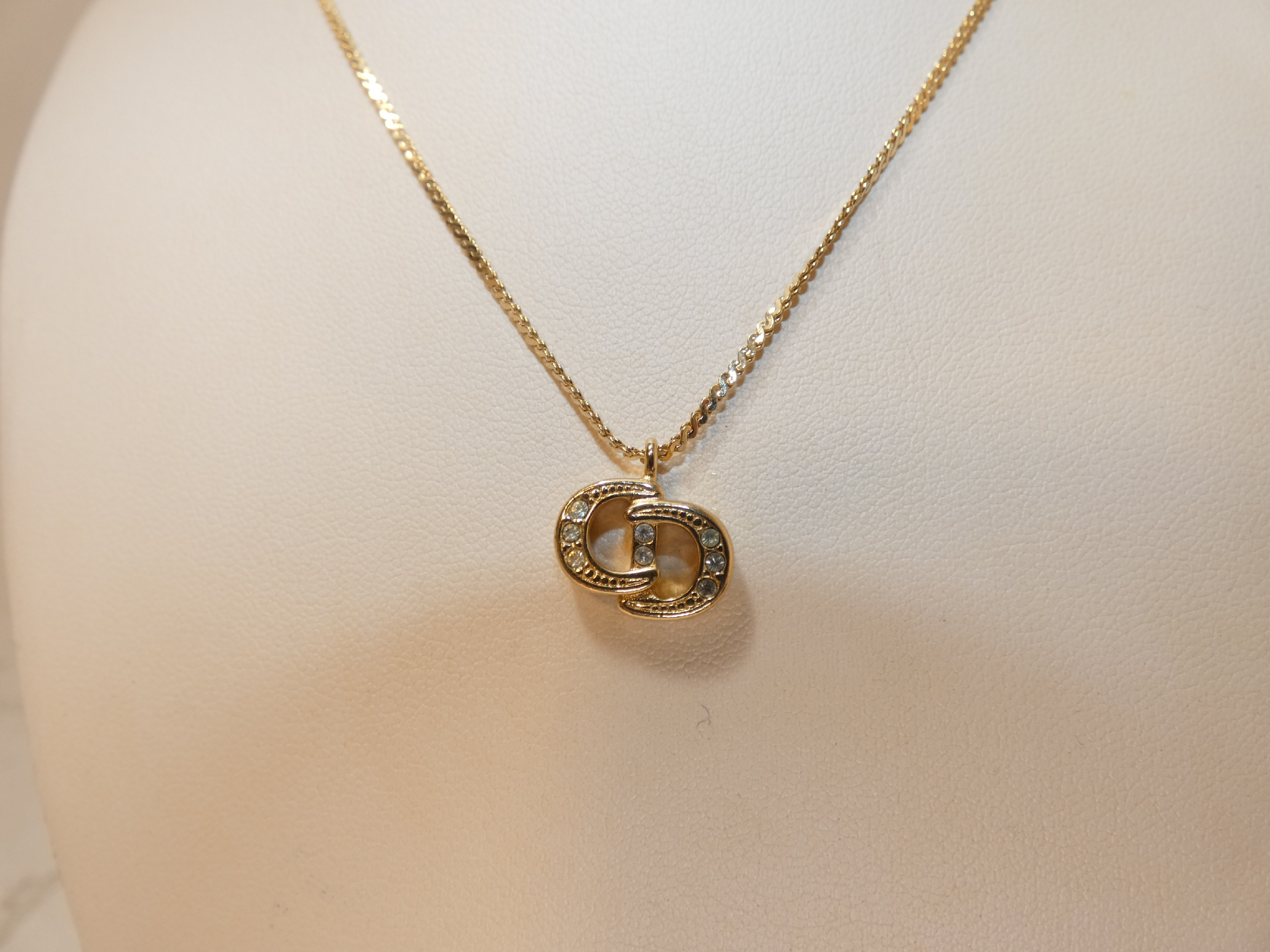 Rhinestone CD Logo GP Necklace