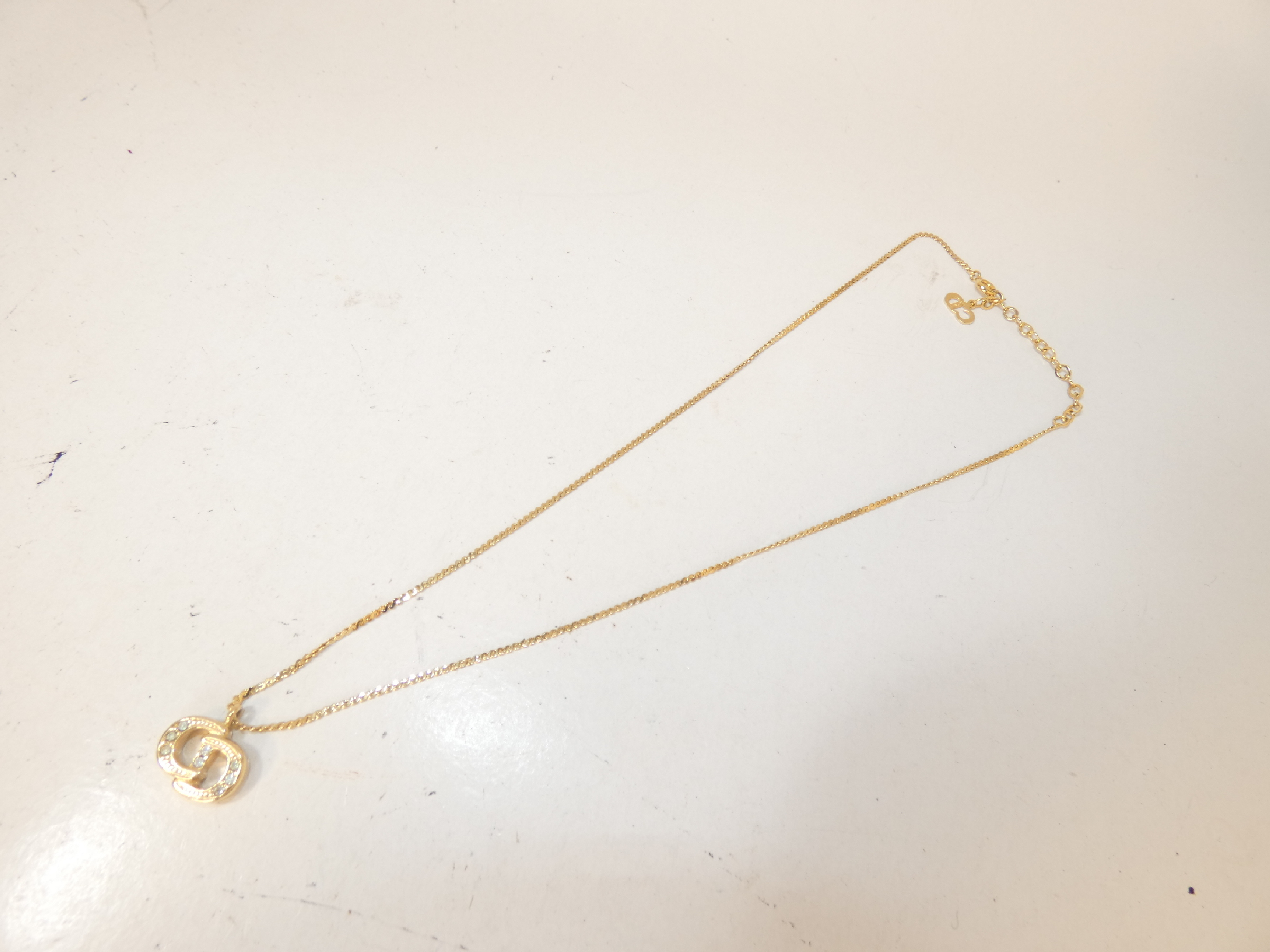 Rhinestone CD Logo GP Necklace — view 3