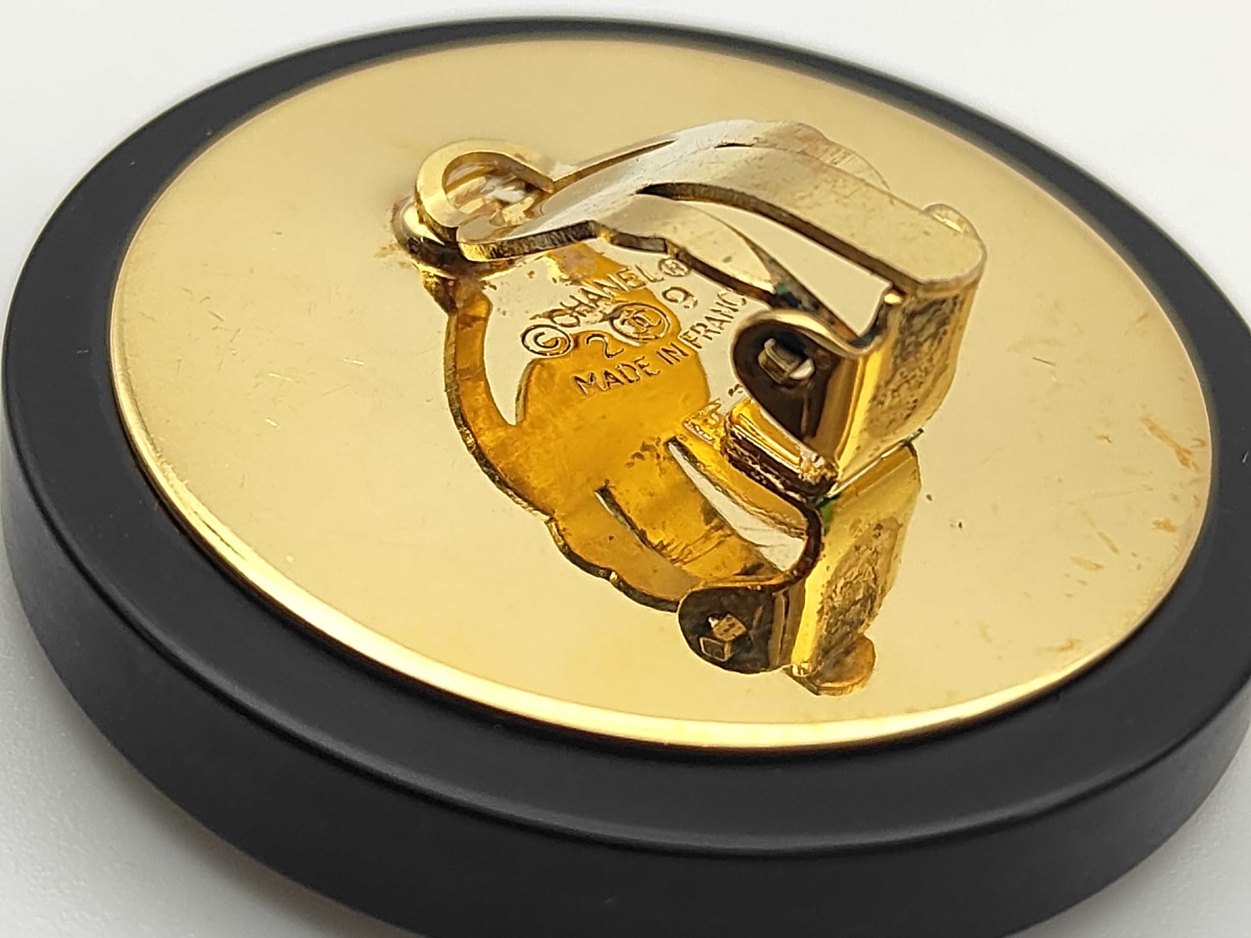 earrings here mark black x gold 2 9 engraved big size earrings — view 4