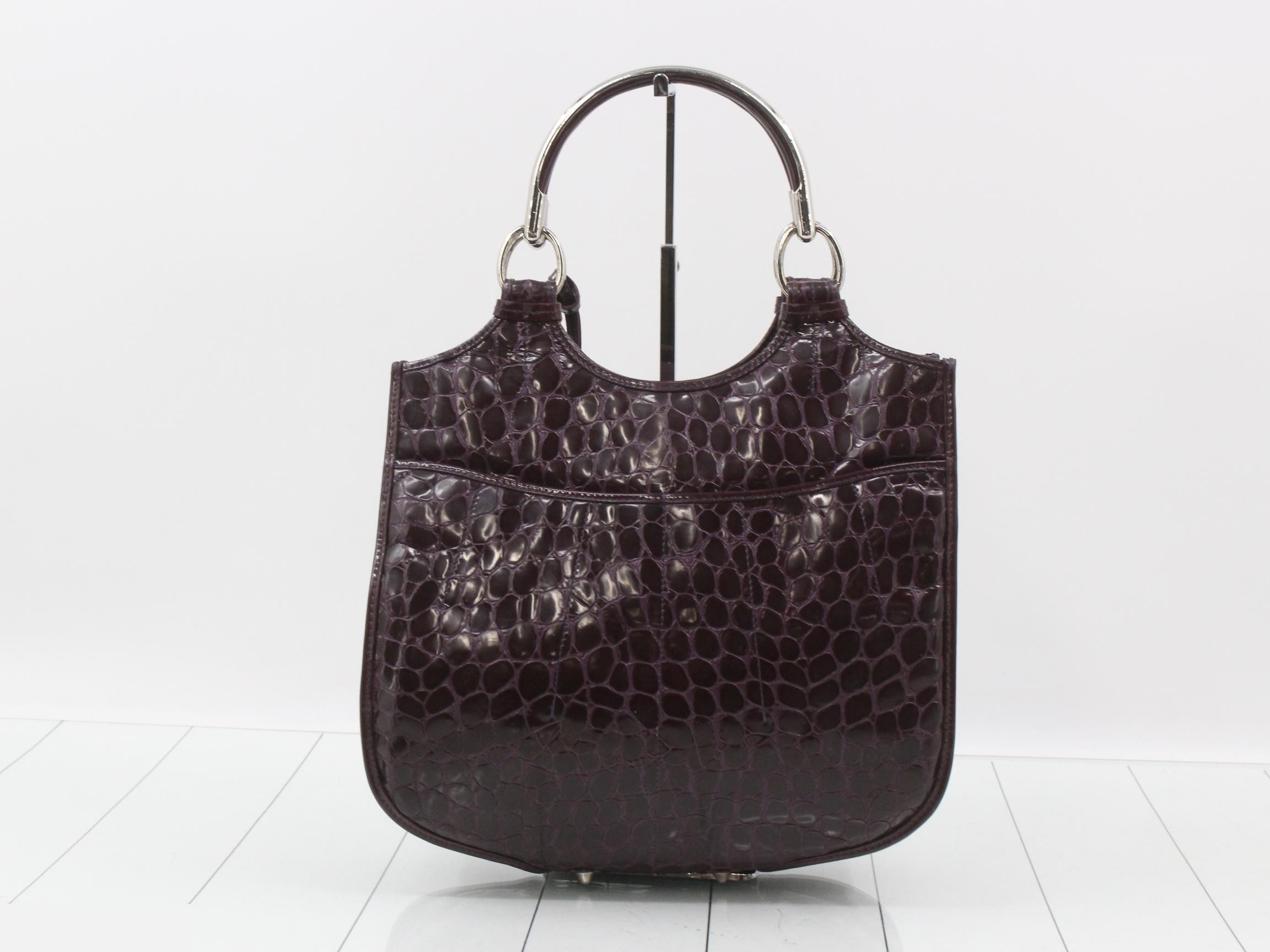 Purple Croc Embossed Patent Leather 6 — view 2