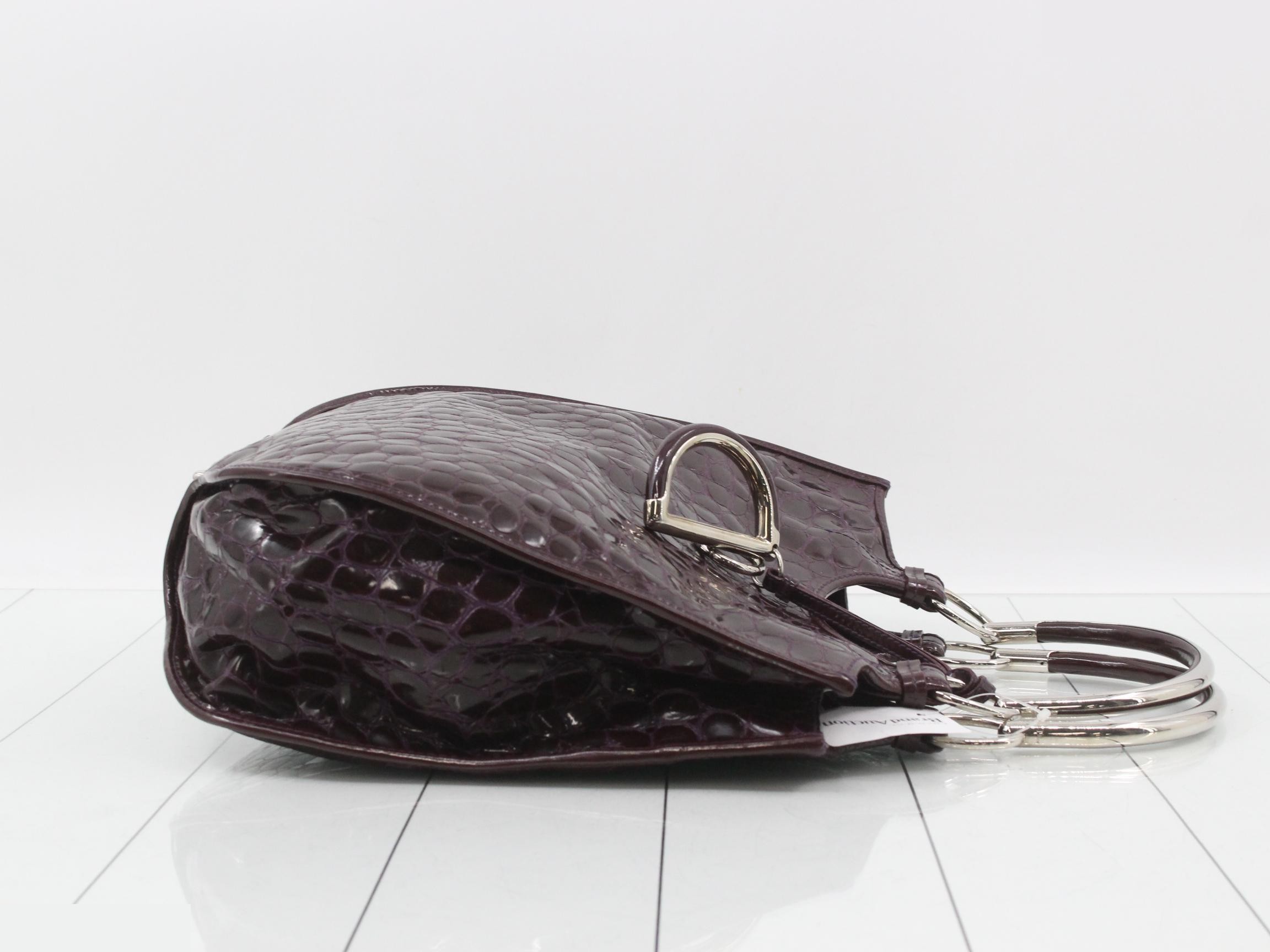 Purple Croc Embossed Patent Leather 6 — view 3