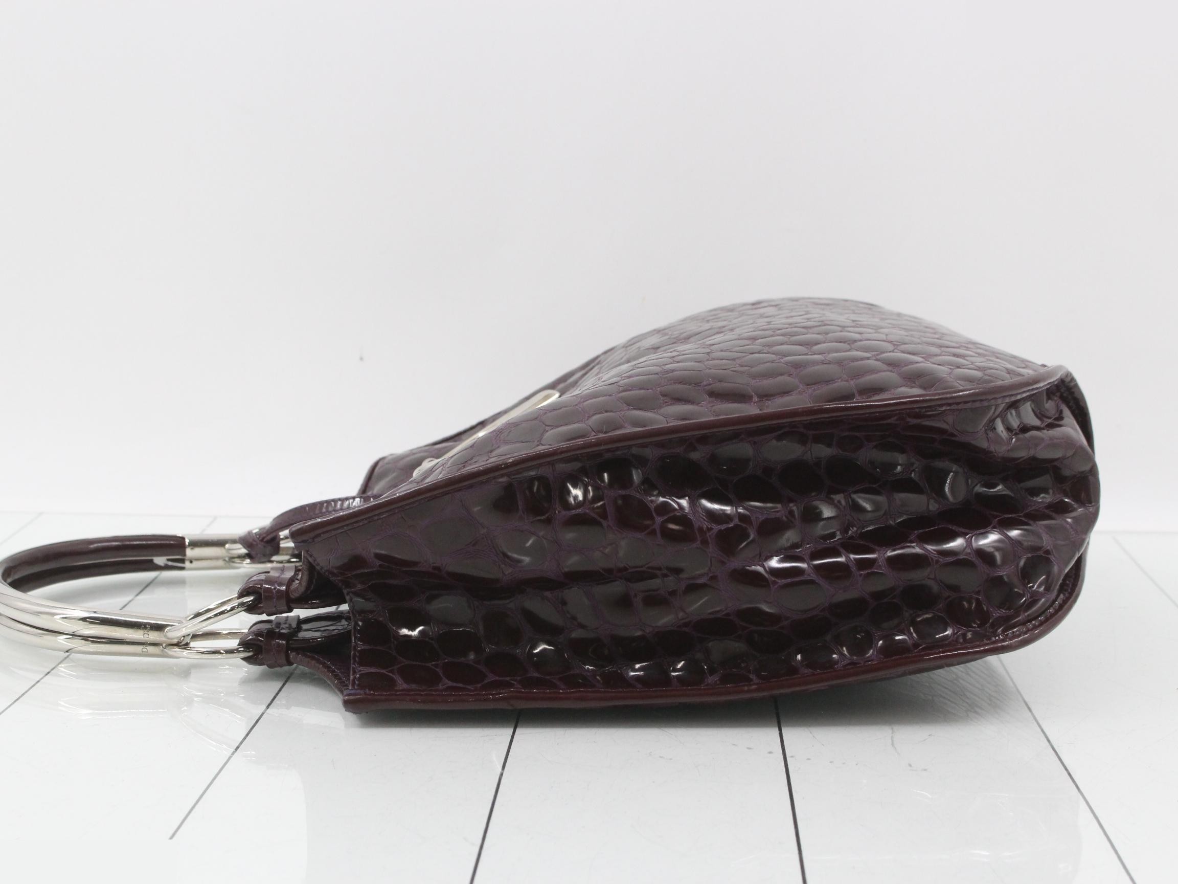 Purple Croc Embossed Patent Leather 6 — view 4