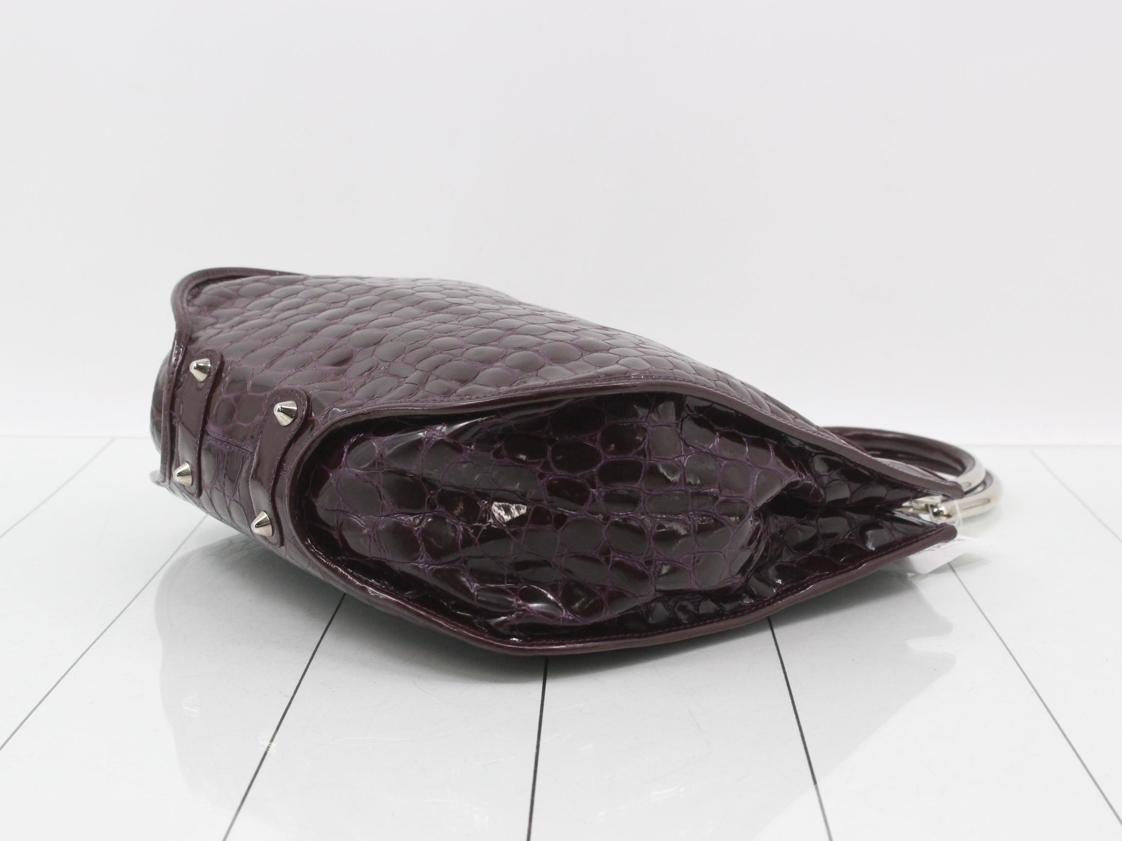 Purple Croc Embossed Patent Leather 6 — view 6