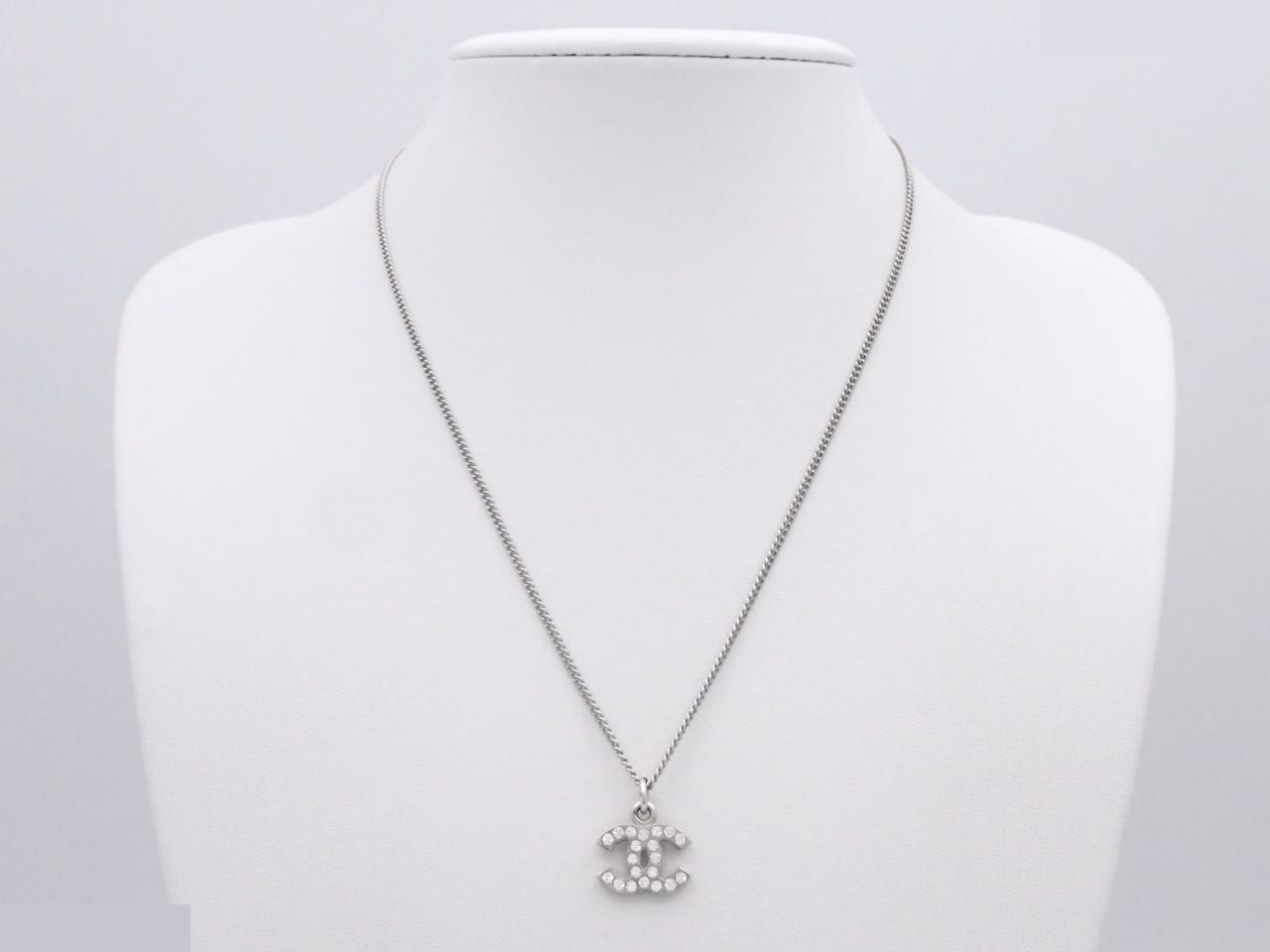Coco Mark Rhinestone Necklace 06V — view 3