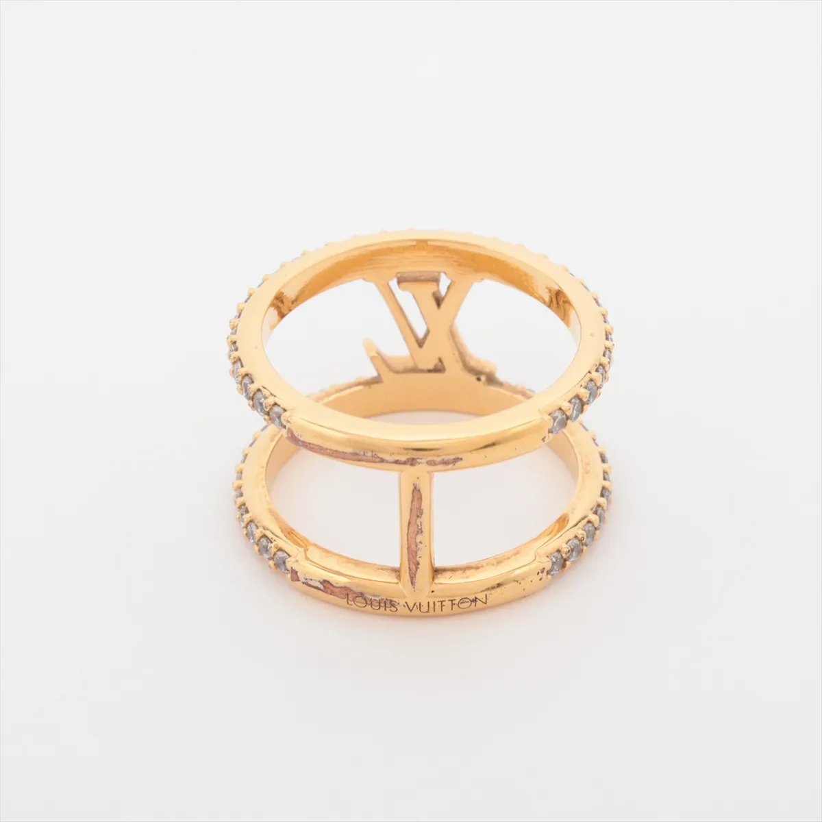 M1463L Ring LV Iconic Strass TE1254 Ring L GP x Rhinestone Gold — view 2