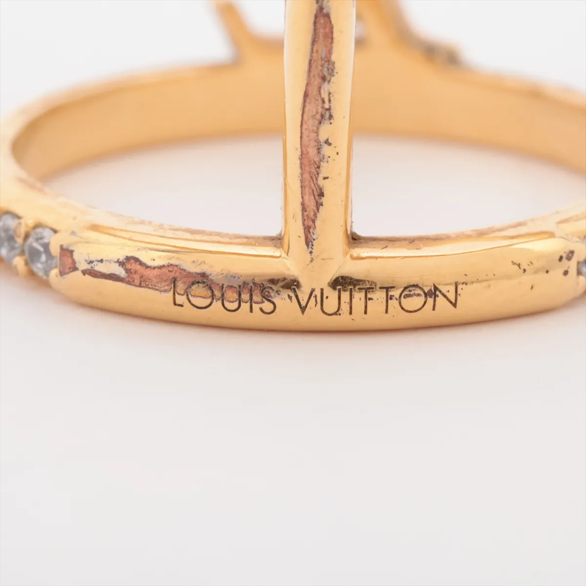 M1463L Ring LV Iconic Strass TE1254 Ring L GP x Rhinestone Gold — view 4