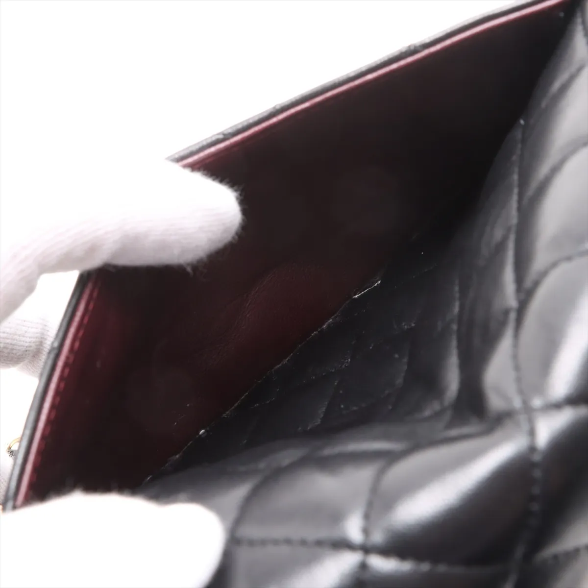 [Individually wrapped] Chanel Matelasse 25 Lambskin Double Flap Double Chain Bag Black Gold Hardware 16516822 16th Series A01112 — view 9