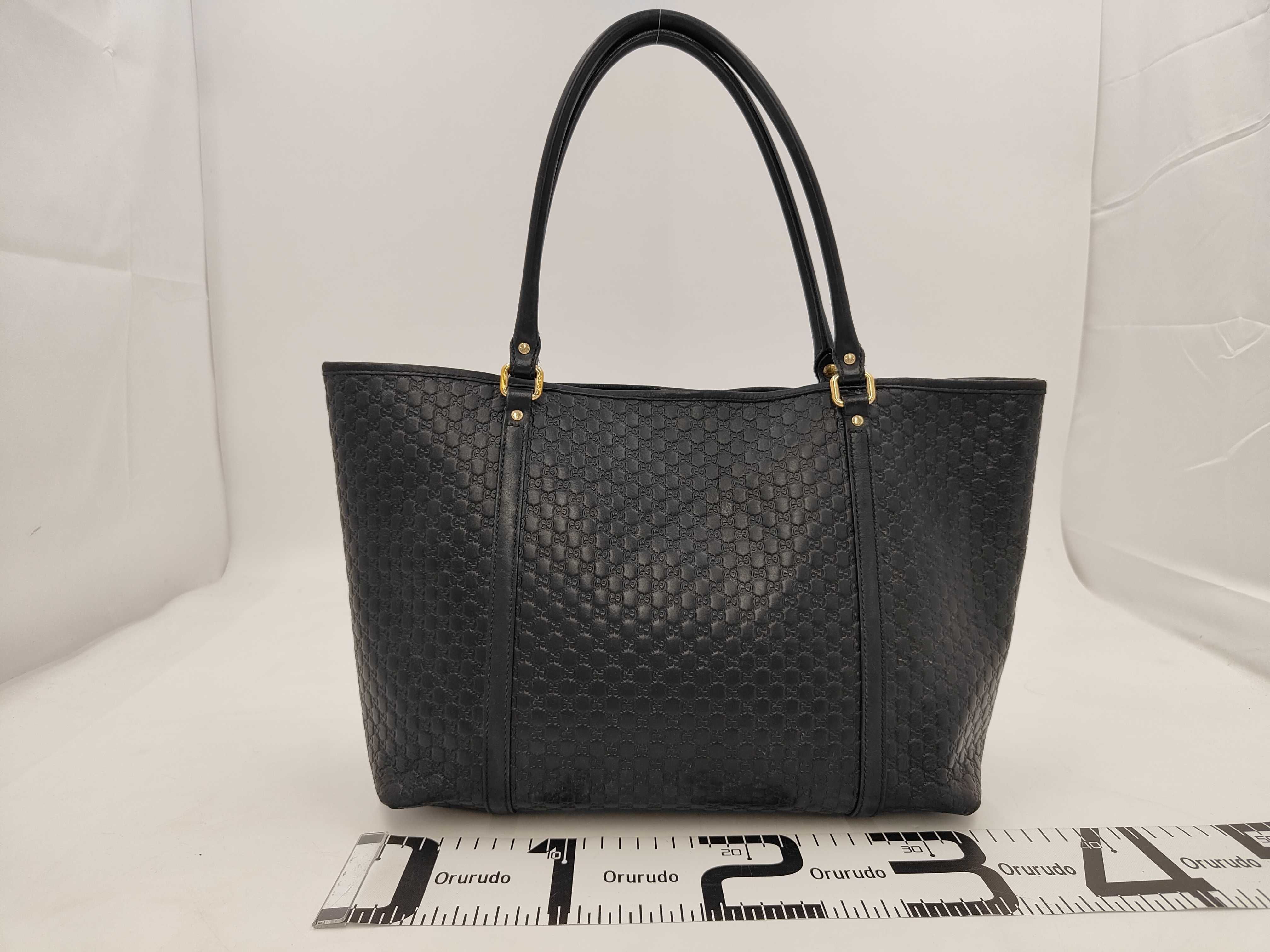 Princy Line Microguccissima Tote Bag, Black, 449647 — view 2
