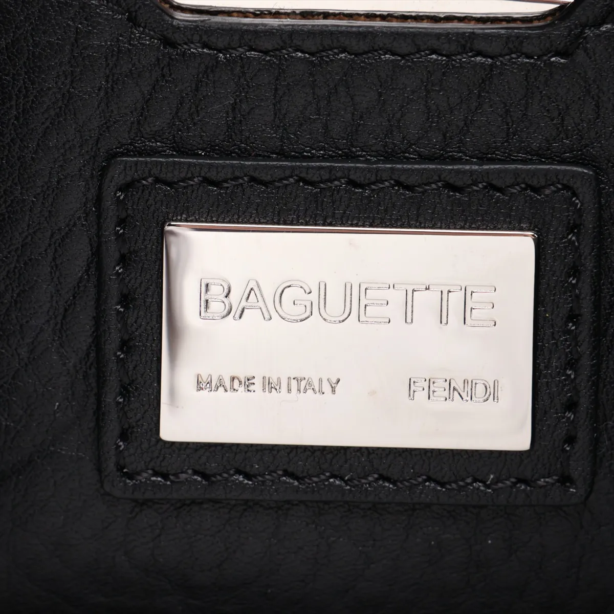 [Individually packaged] Fendi Baguette 8BR600 Leather x Jewel Shoulder Bag, Black — view 8
