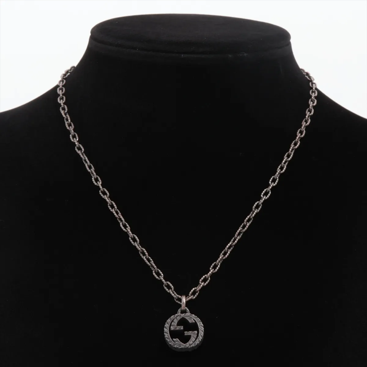 Interlocking G Arabesque Necklace, 925 Sterling Silver, 17.8g, with — view 5