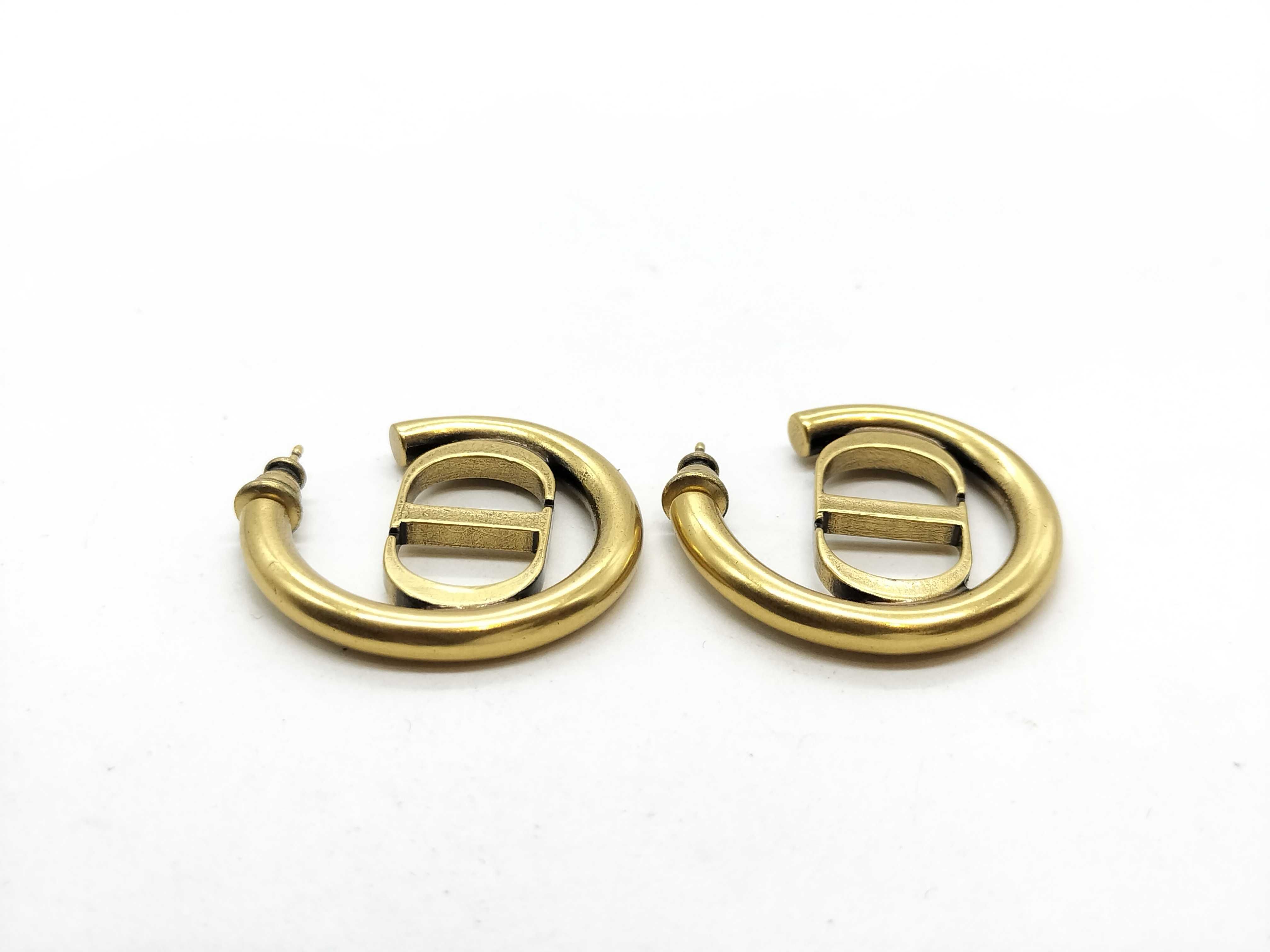 Montaigne Antique Gold CD Logo Earrings — view 2