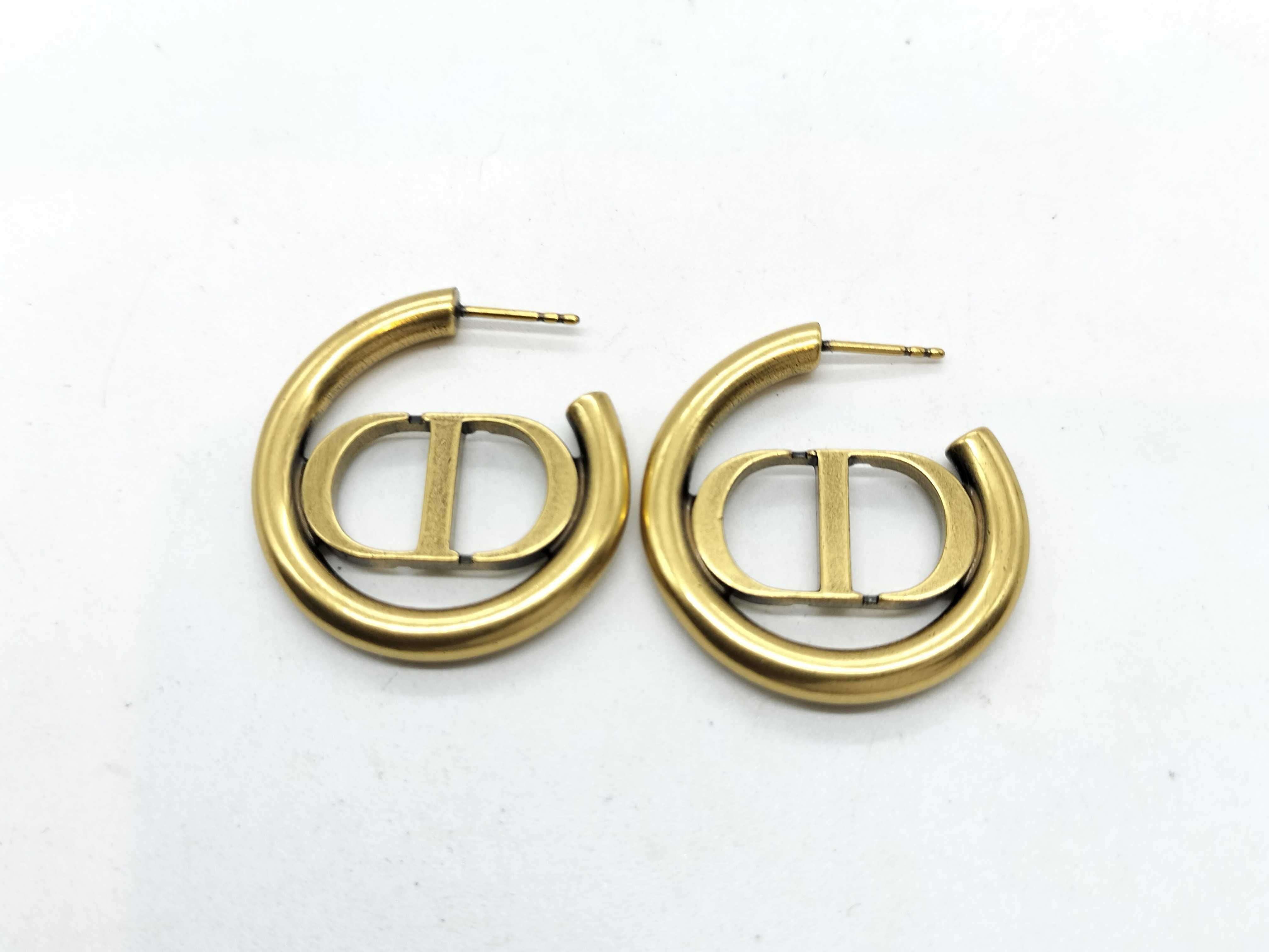 Montaigne Antique Gold CD Logo Earrings — view 3