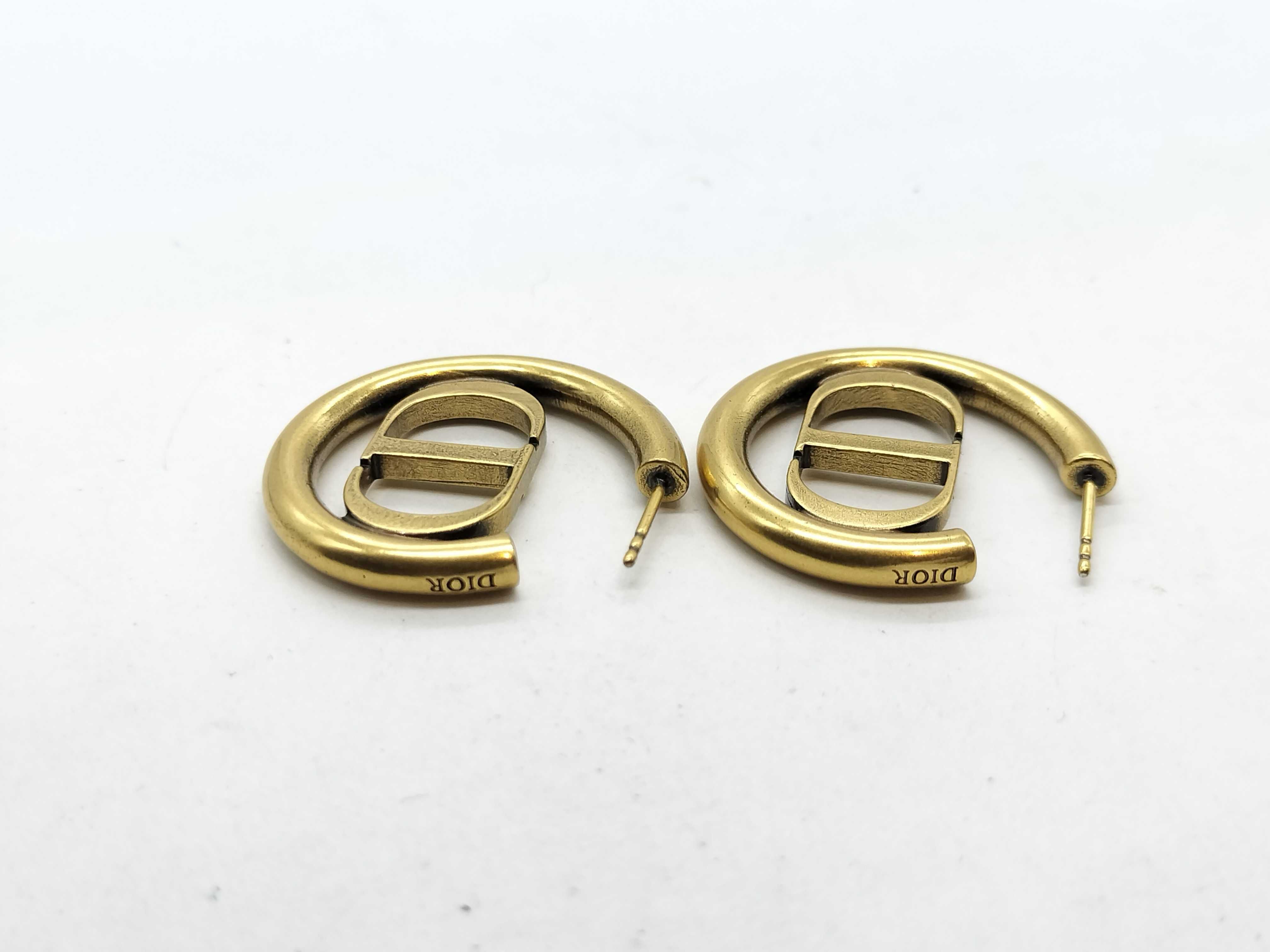 Montaigne Antique Gold CD Logo Earrings — view 4