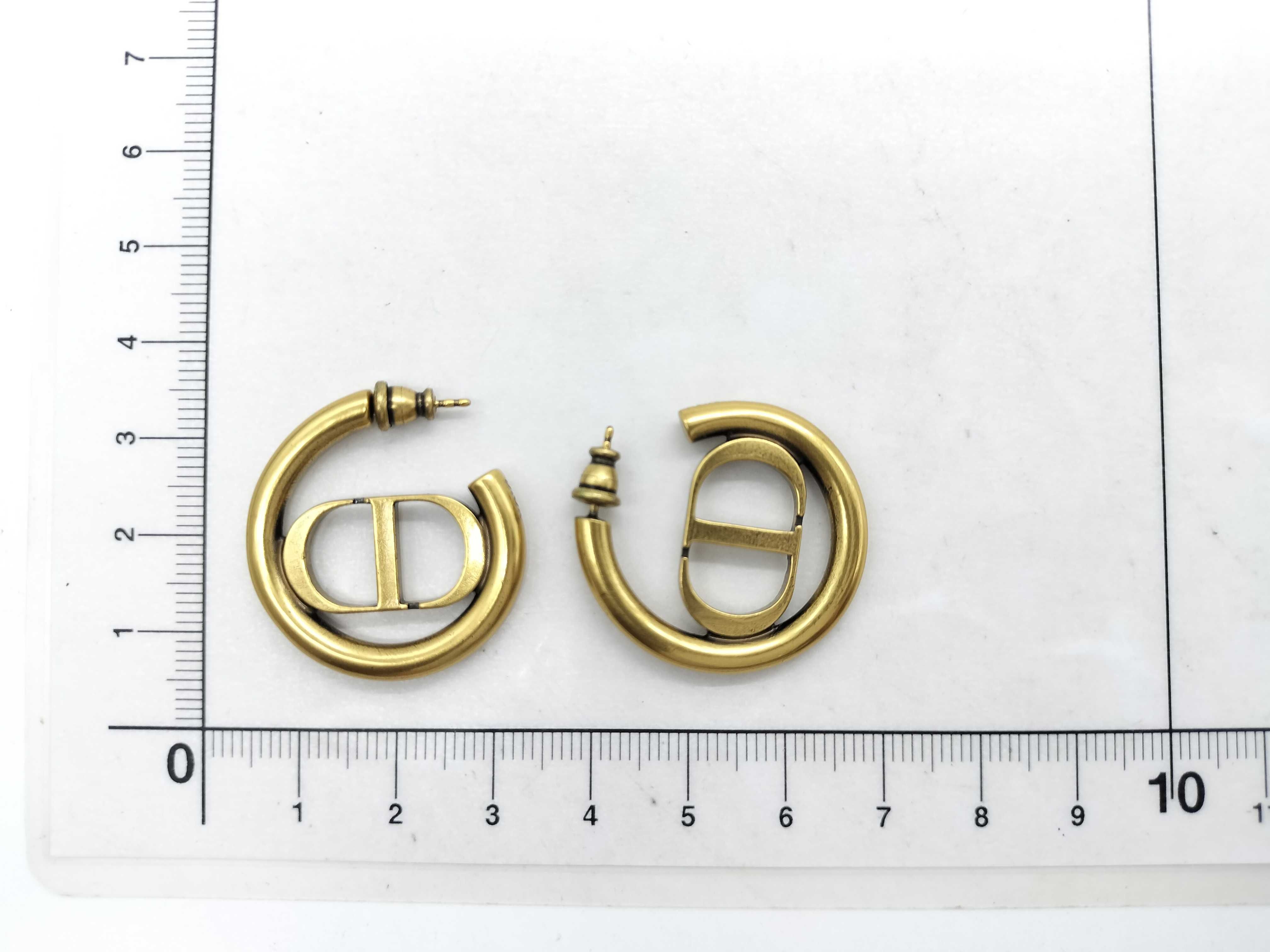 Montaigne Antique Gold CD Logo Earrings — view 7