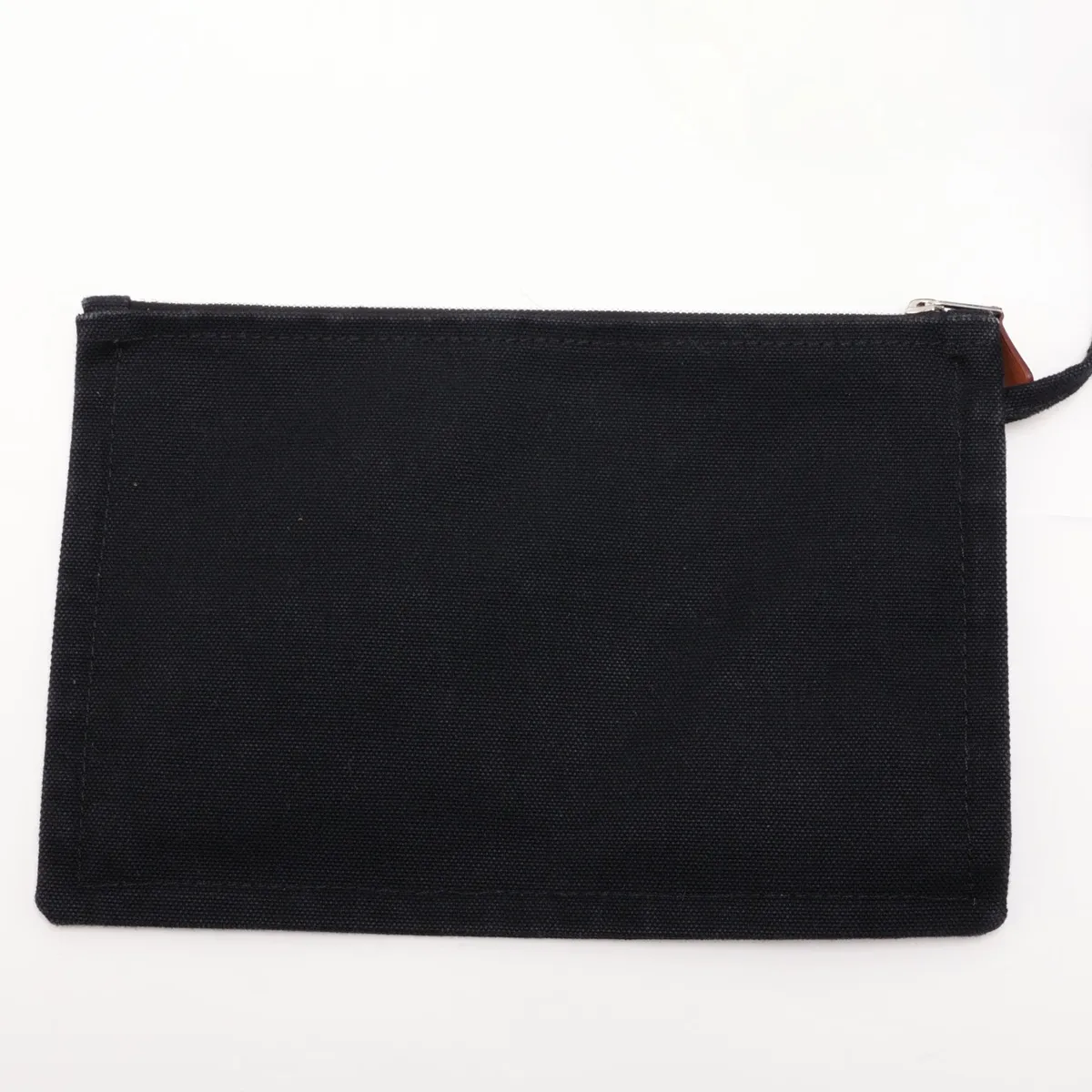Panier de Plage PM Toile Chevron Black Silver Hardware — view 10