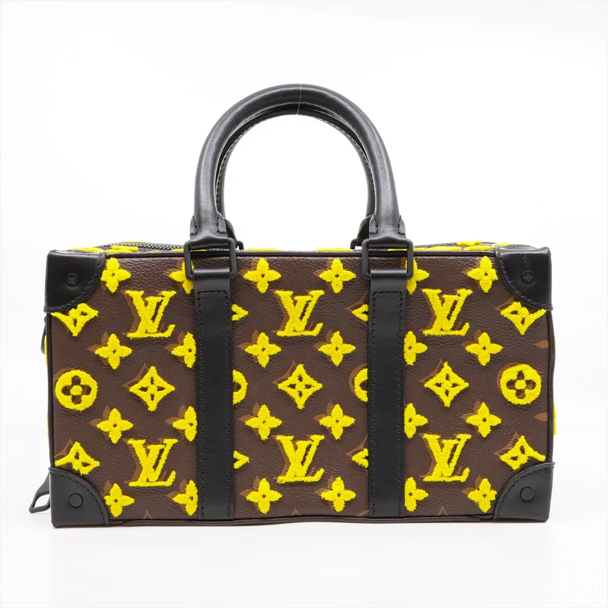 Monogram Tuftage Speedy Soft Trunk M45025. RFID detected. Brown x Yellow trunk. Comes with dust bag. Hardware — view 2