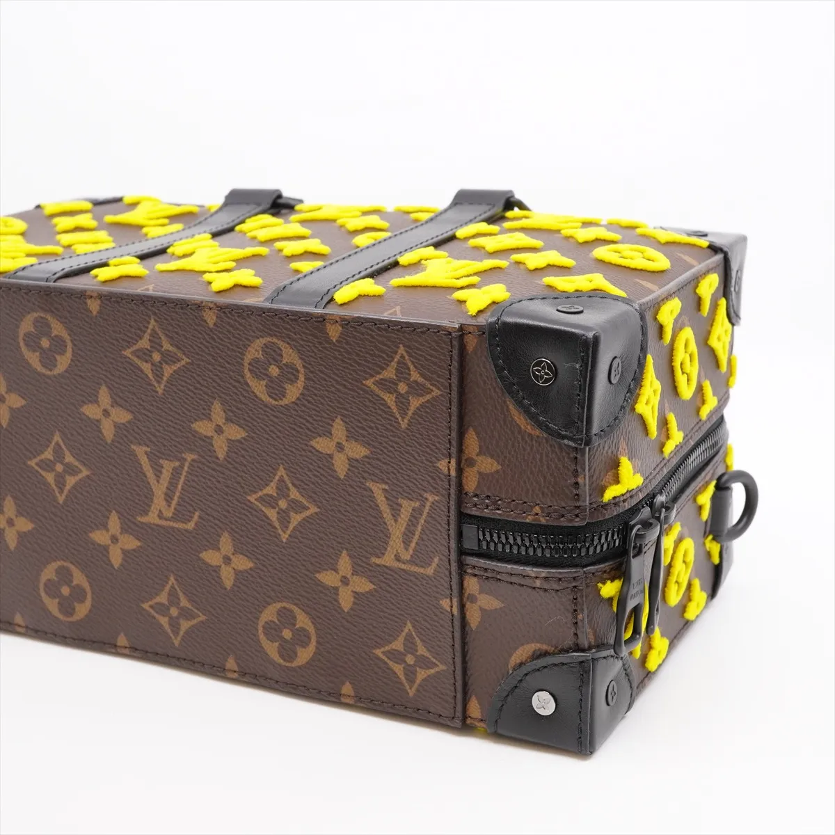 Monogram Tuftage Speedy Soft Trunk M45025. RFID detected. Brown x Yellow trunk. Comes with dust bag. Hardware — view 3