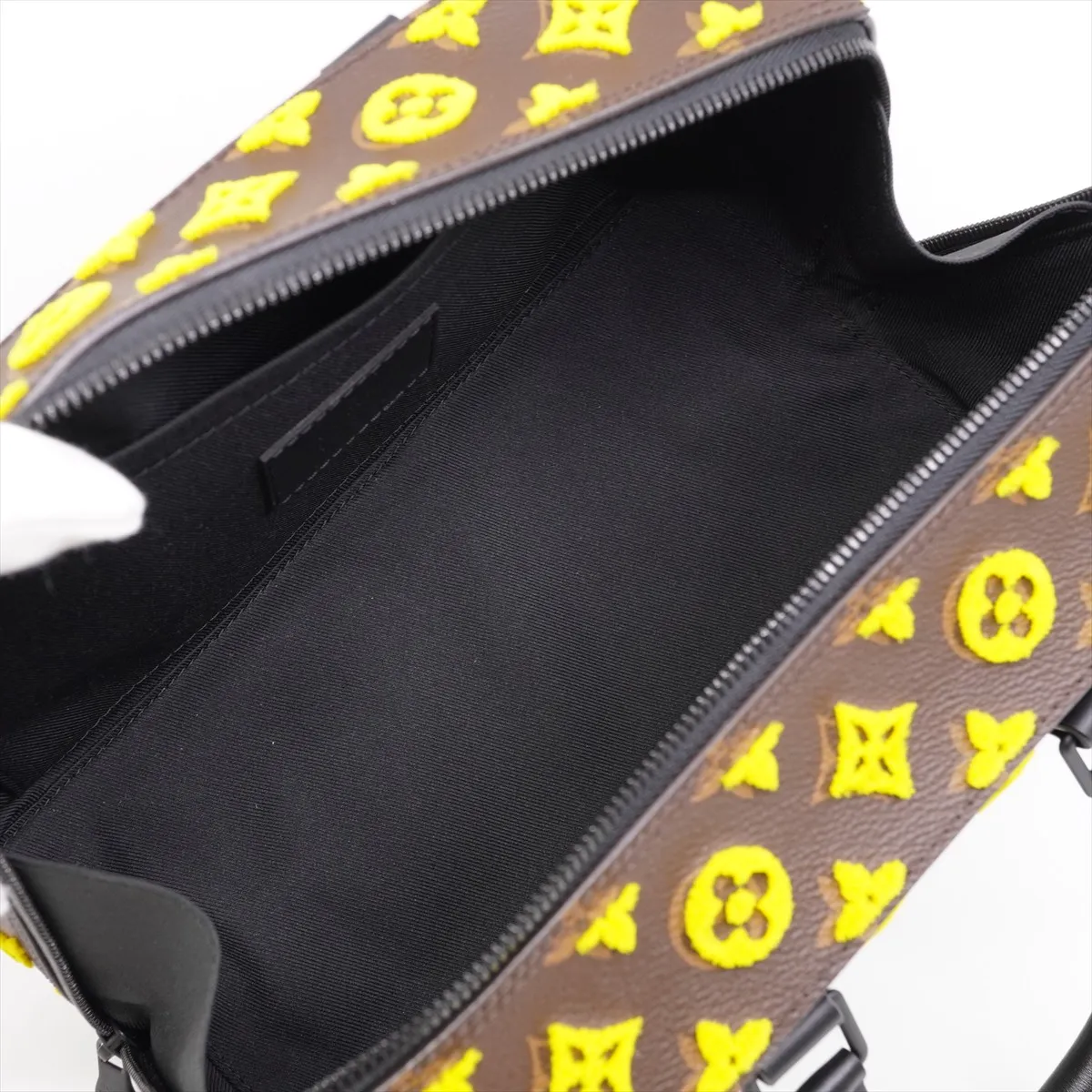 Monogram Tuftage Speedy Soft Trunk M45025. RFID detected. Brown x Yellow trunk. Comes with dust bag. Hardware — view 8
