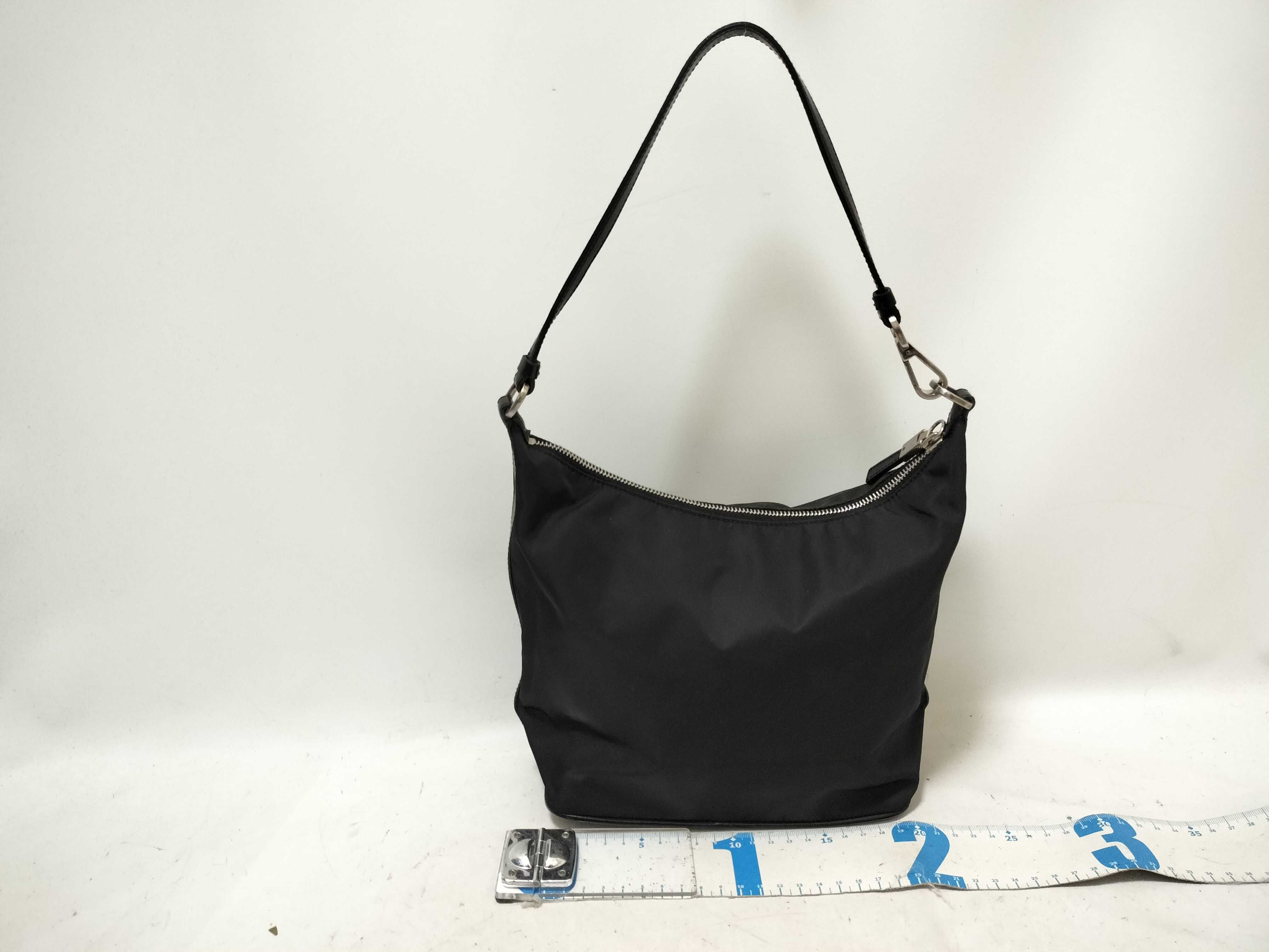 Nylon Shoulder Bag, Black — view 2