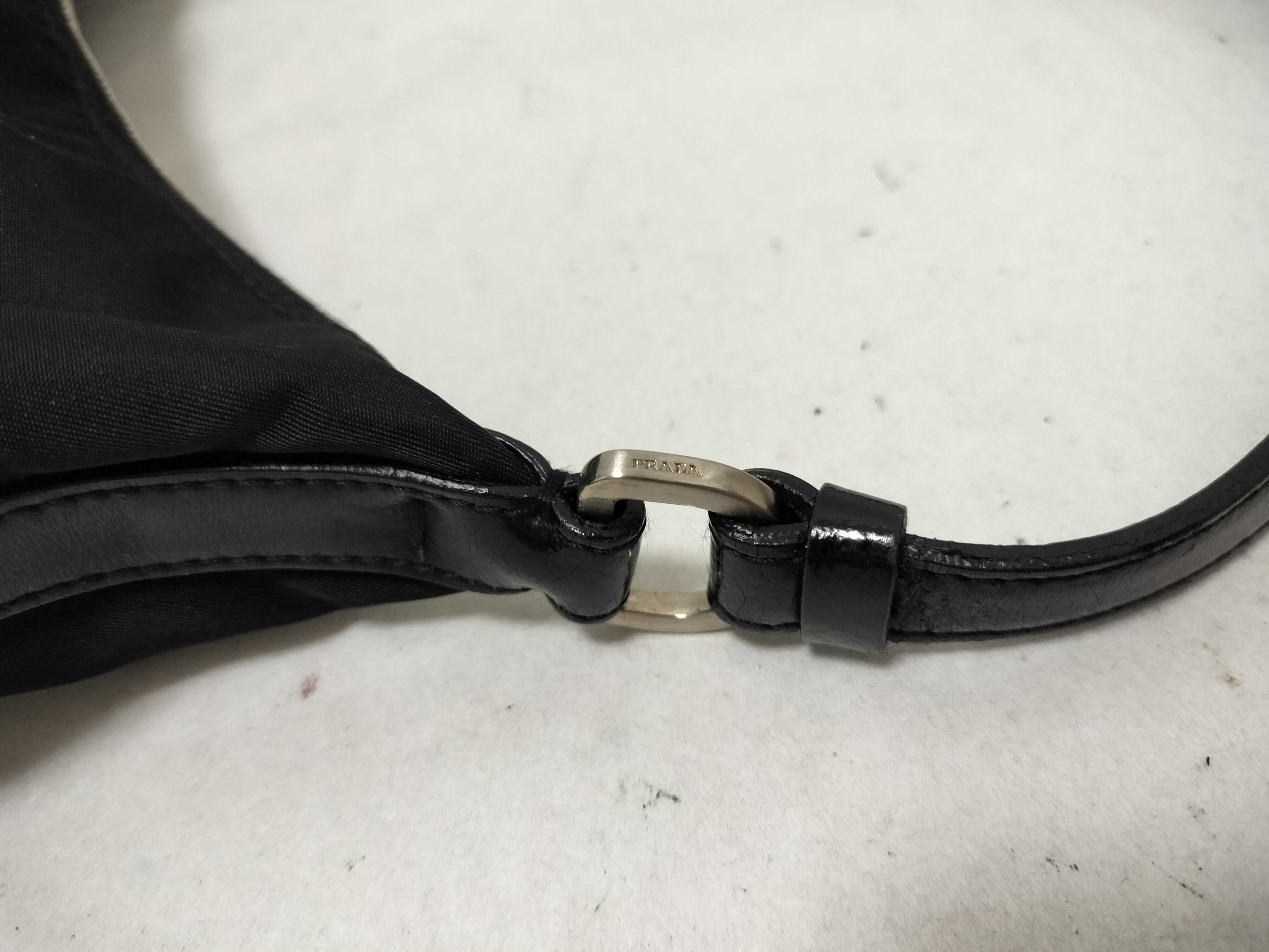 Nylon Shoulder Bag, Black — view 5