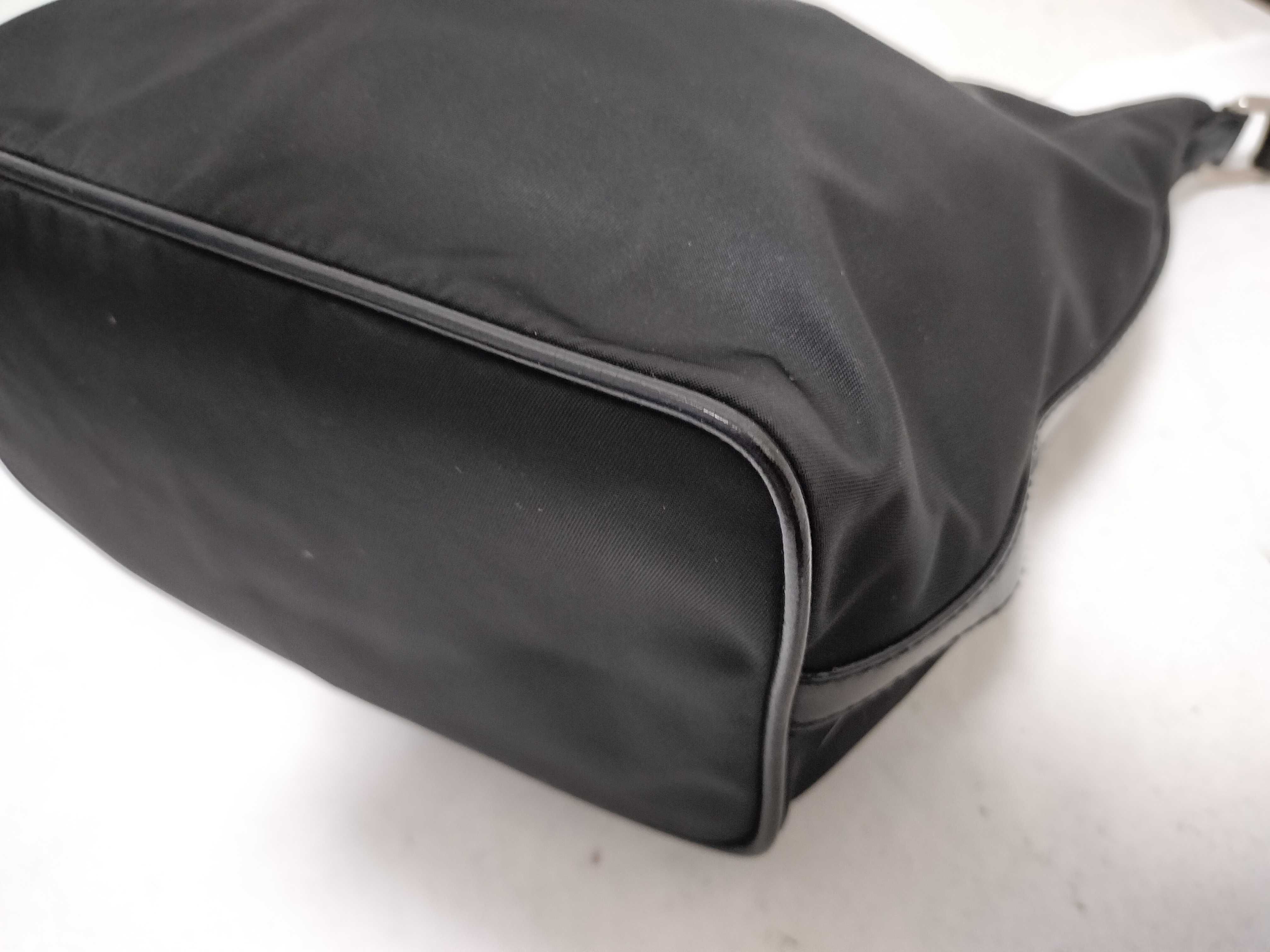 Nylon Shoulder Bag, Black — view 7