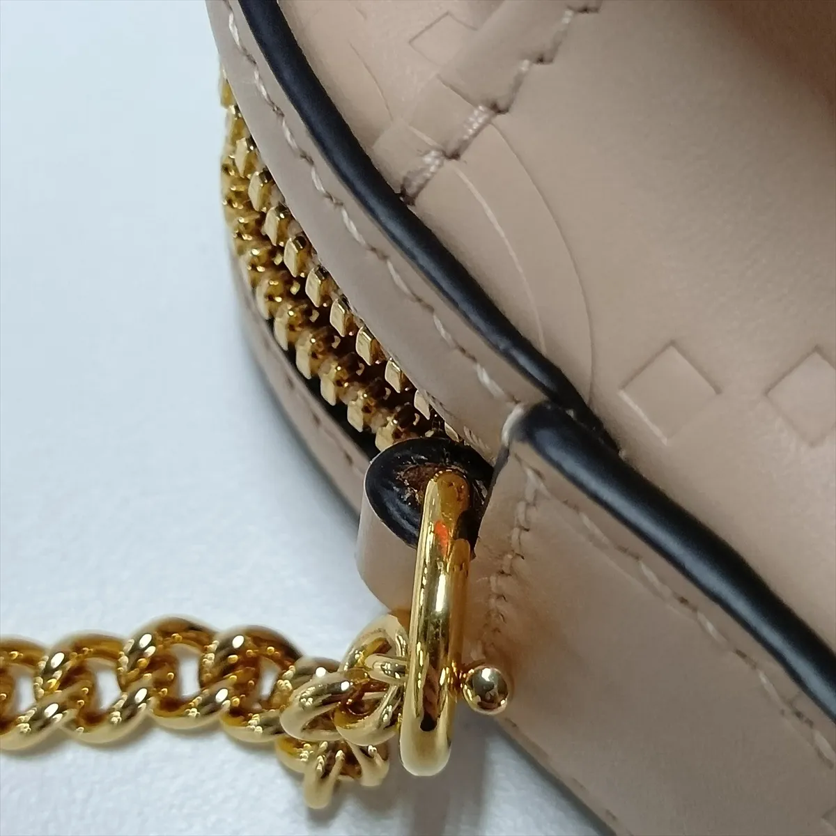 GG Supermini Leather Chain Shoulder Bag, Beige, 781554 — view 13