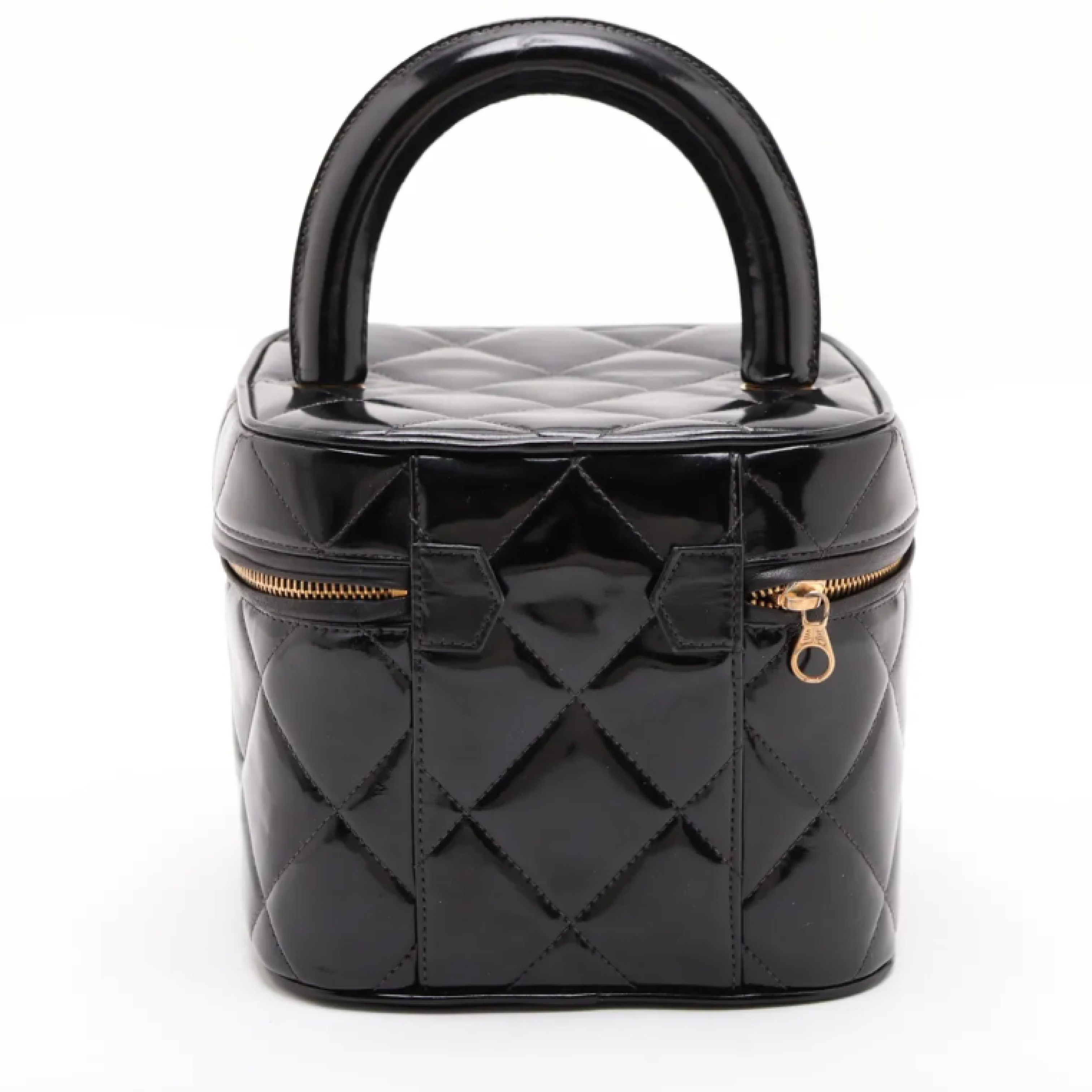Matelassé Patent Leather Vanity Bag (with seal, serial number 4) — view 2