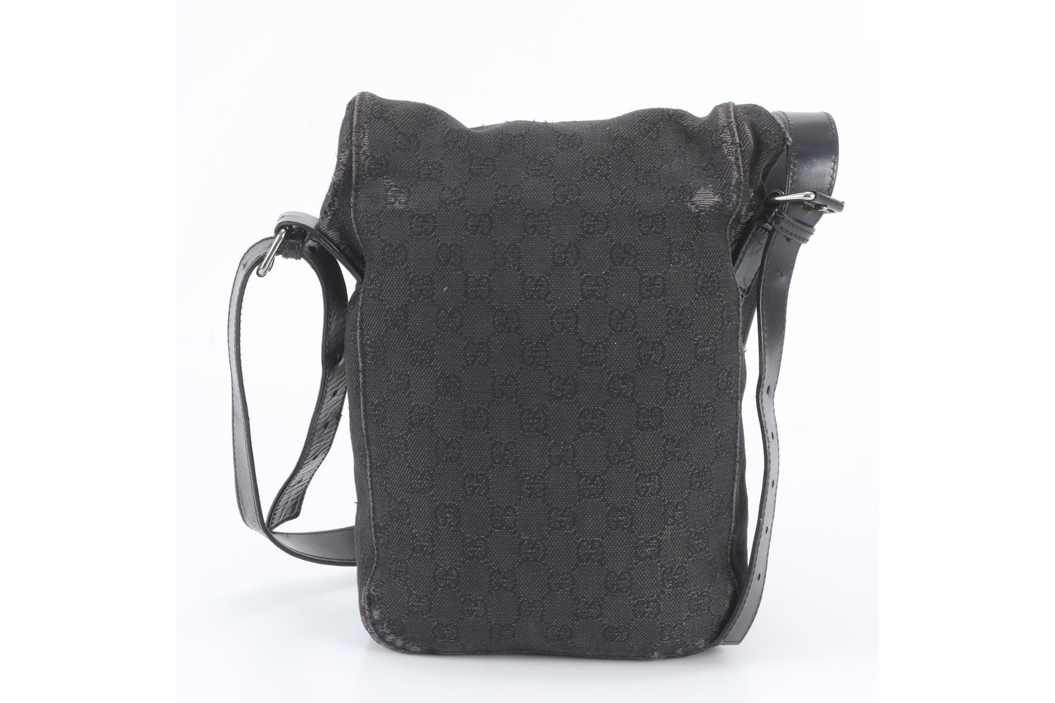 GG Canvas 101654 Leather Shoulder Bag — view 3