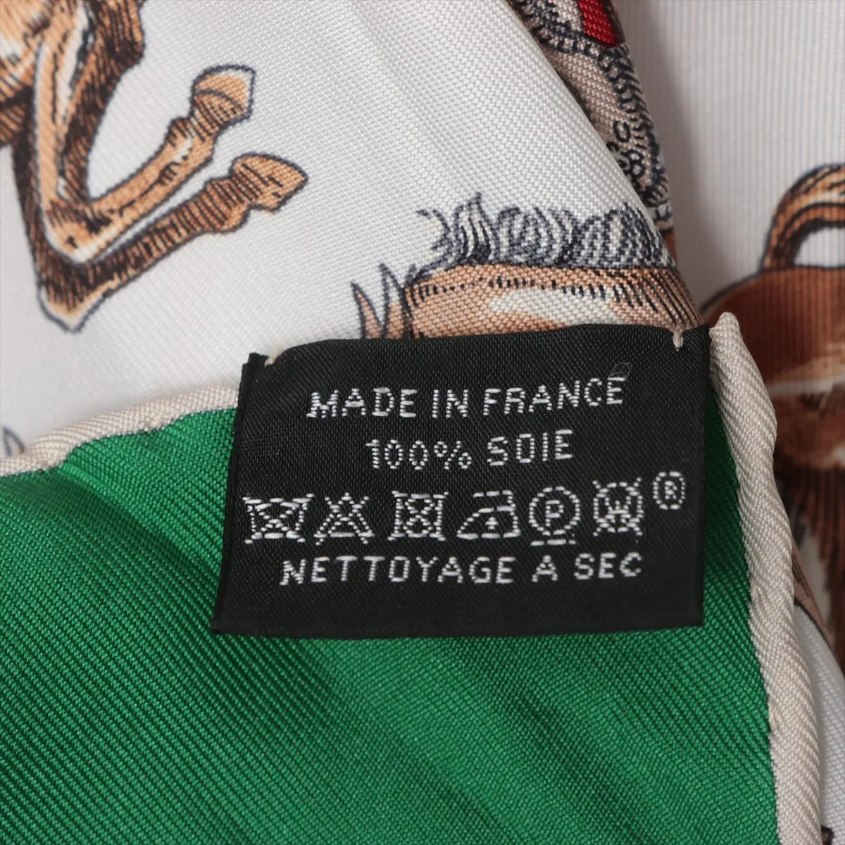 Carre 90 CAVAL CADES Cavalry March Scarf Silk Green x Black — view 6