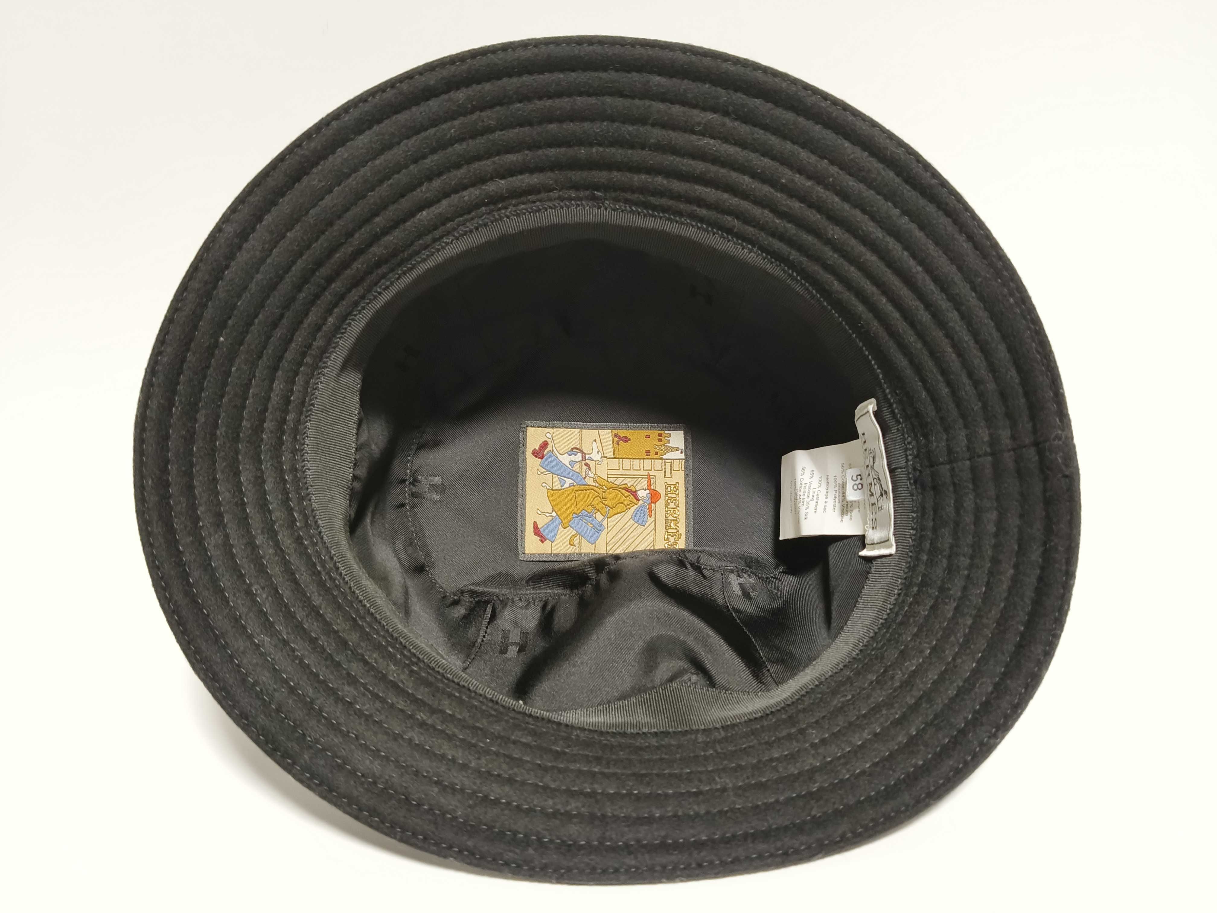 Bucket Hat, Black, Size 58, Cleaned, Hermes Other Accessories — view 4