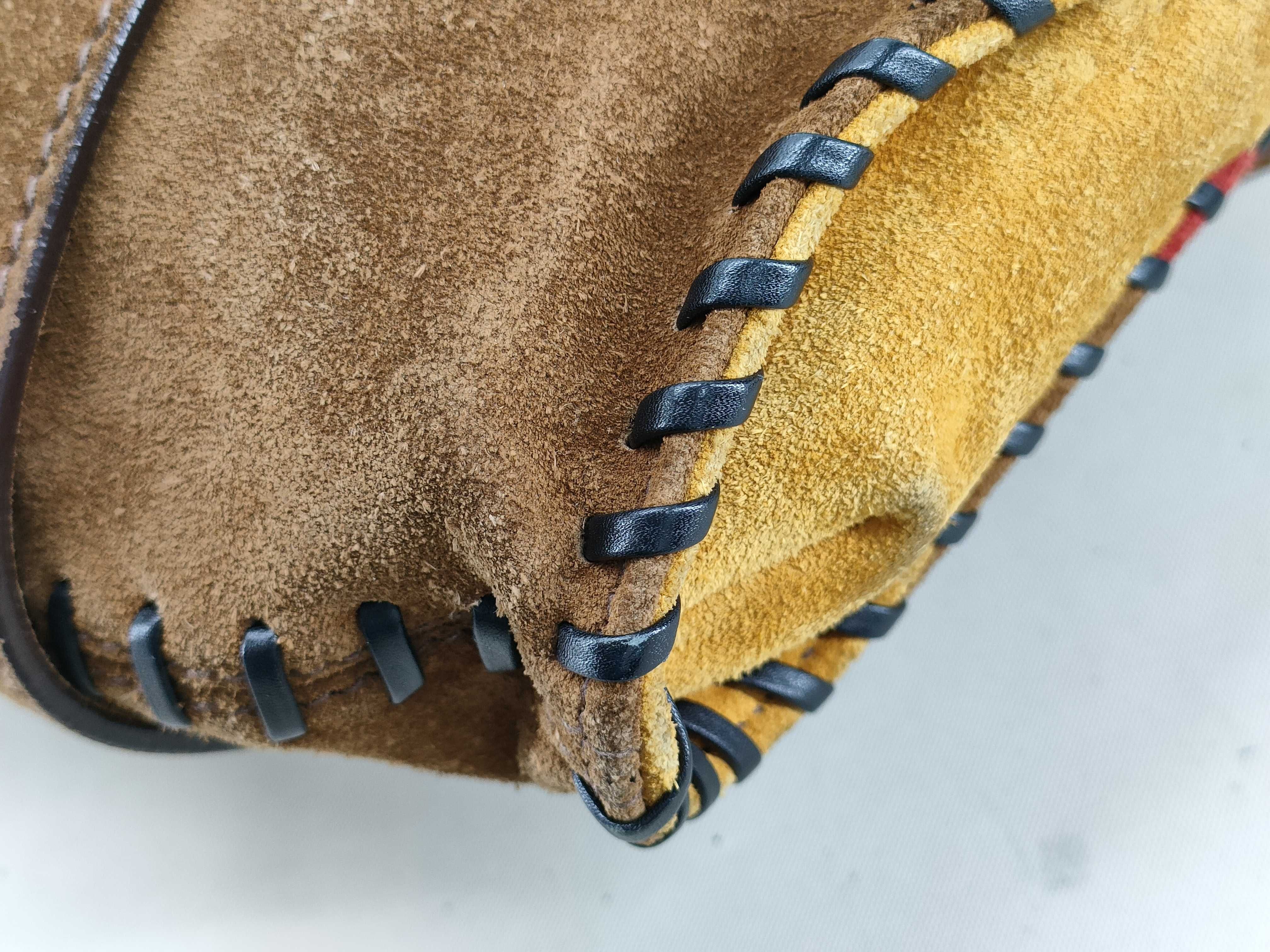Multicolor Suede Patchwork Tote Bag — view 4