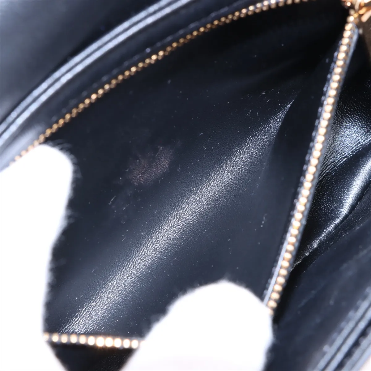 Triomphe Teen Leather Shoulder Bag Black — view 8