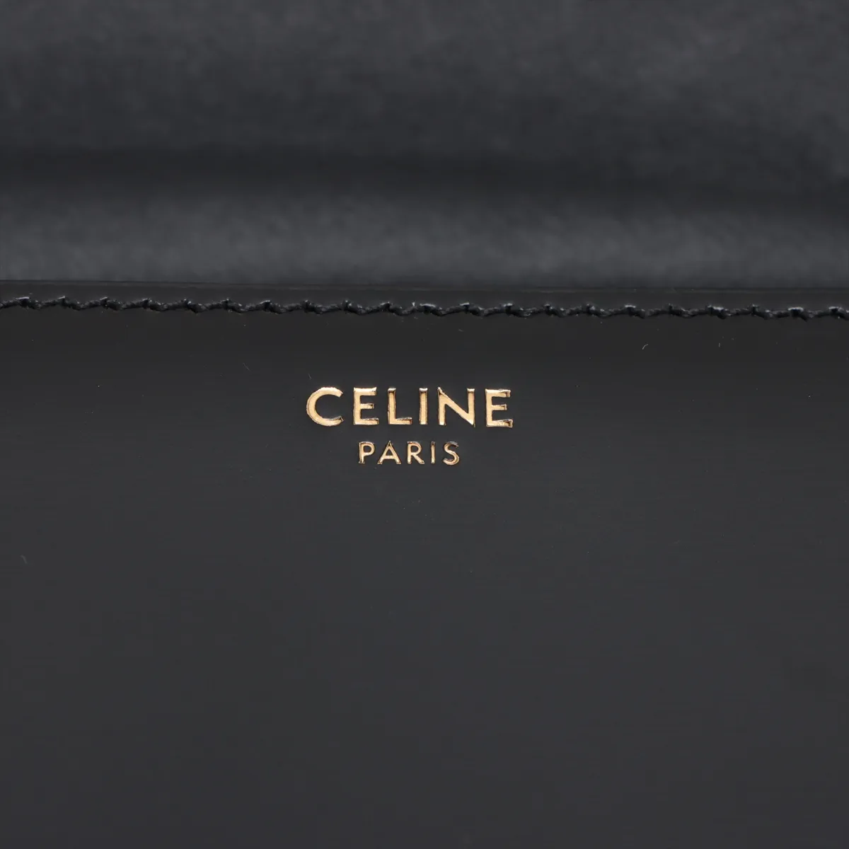 Triomphe Teen Leather Shoulder Bag Black — view 9